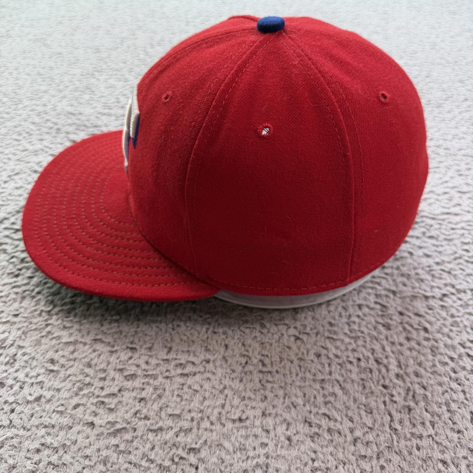 New Era Vintage Texas Rangers New Era 59FIFTY Fitted Hat 7 1/4 Red Size ONE SIZE - 4 Thumbnail