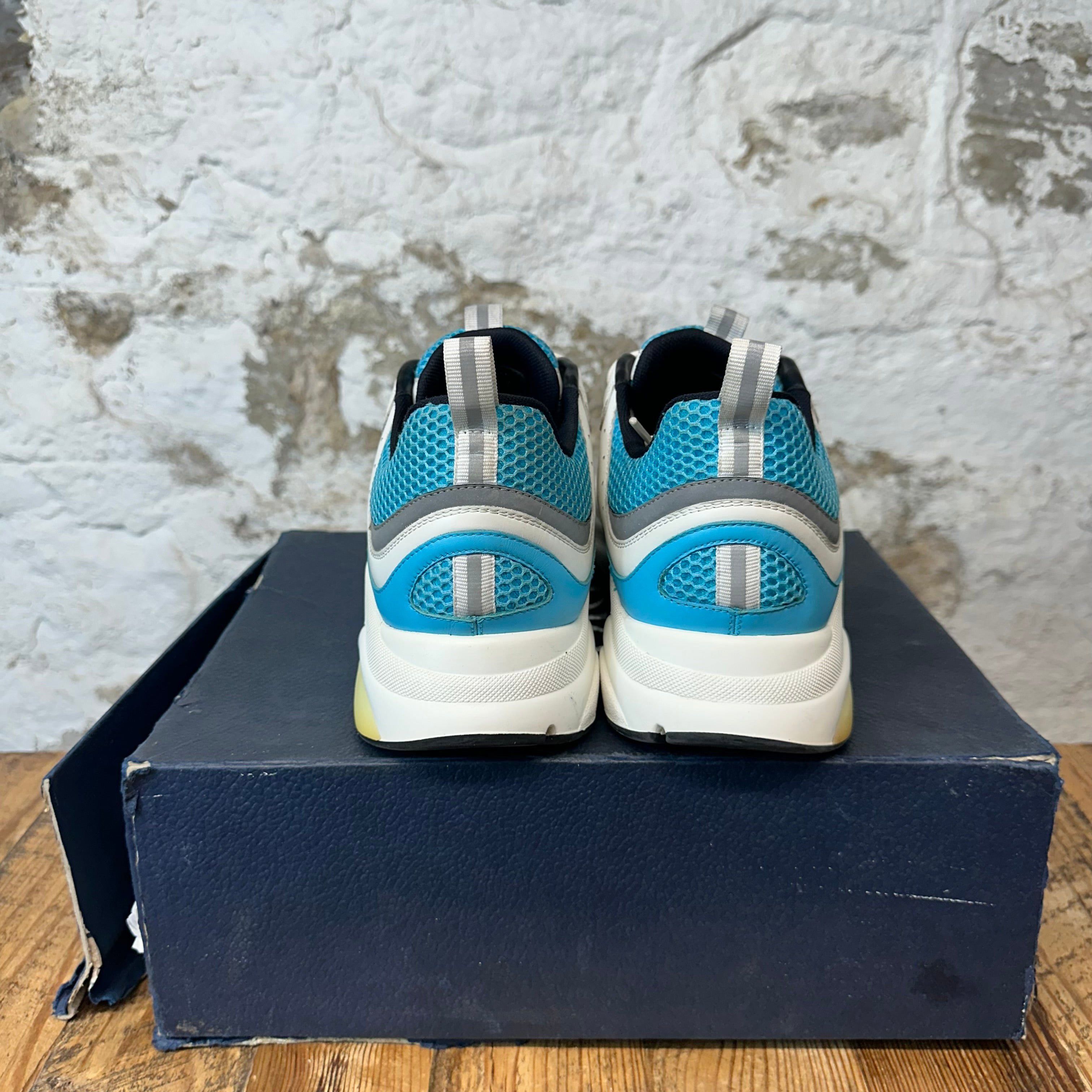 Dior Dior B22 White Grey Teal Blue Sneaker Sz 13 (46) Size US 13 / EU 46 - 6 Thumbnail