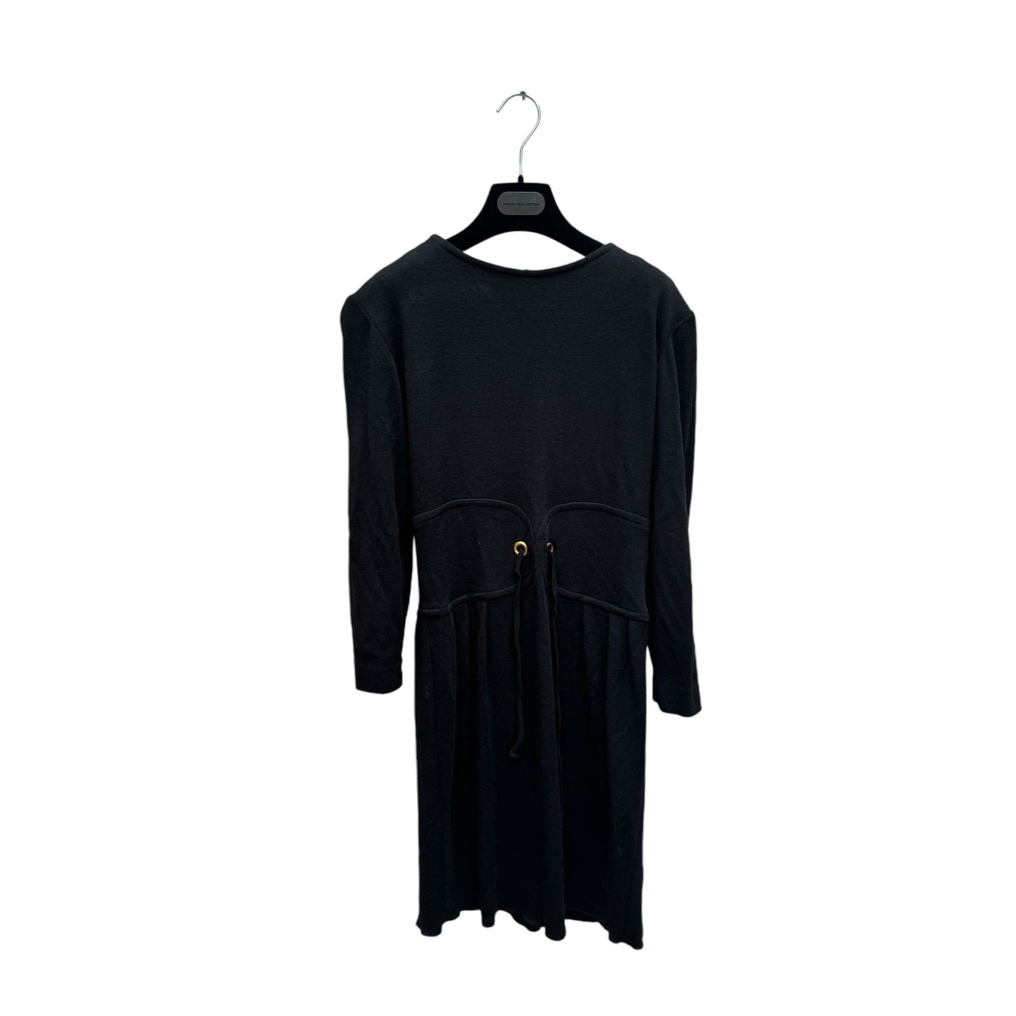 Yves Saint Laurent Vintage Hiver 1992 Black Wool Dress Size S / US 4 / IT 40 - 3 Thumbnail
