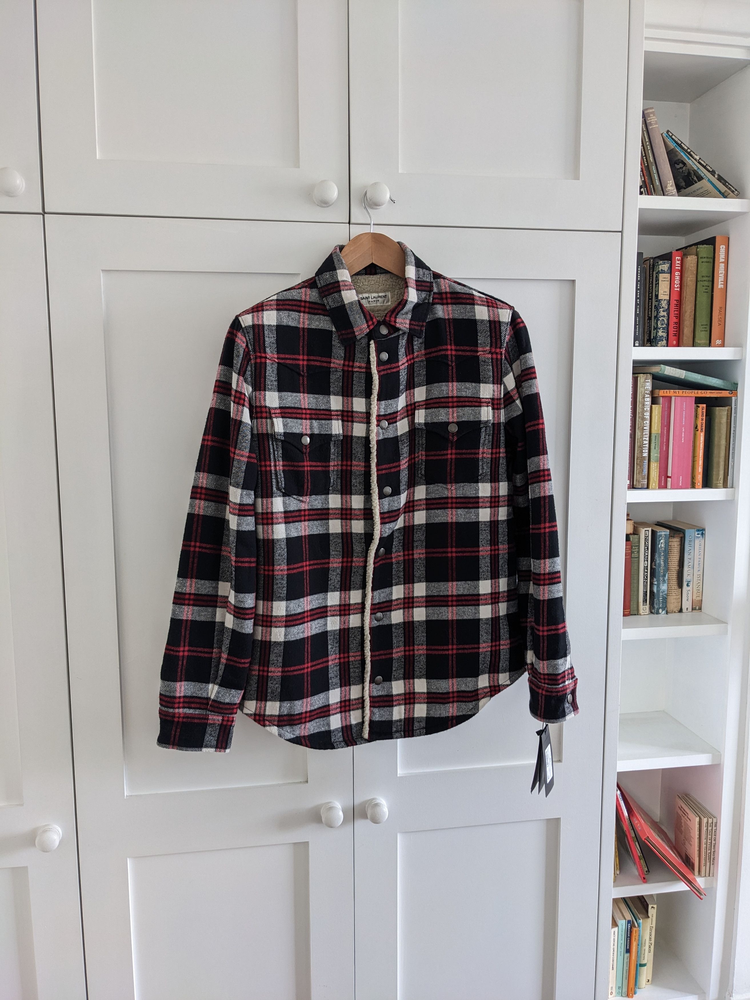 Saint Laurent Paris Saint Laurent Sherpa Lined Western Overshirt Jacket Size US S / EU 44-46 / 1 - 1 Thumbnail