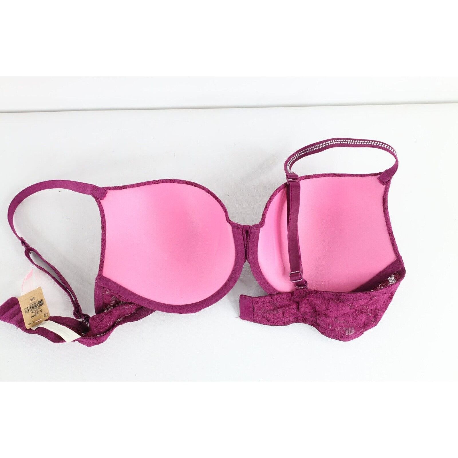 Victoria's Secret New Pink Victoria's Secret Sequined Lace Flower Bra Size ONE SIZE - 5 Thumbnail