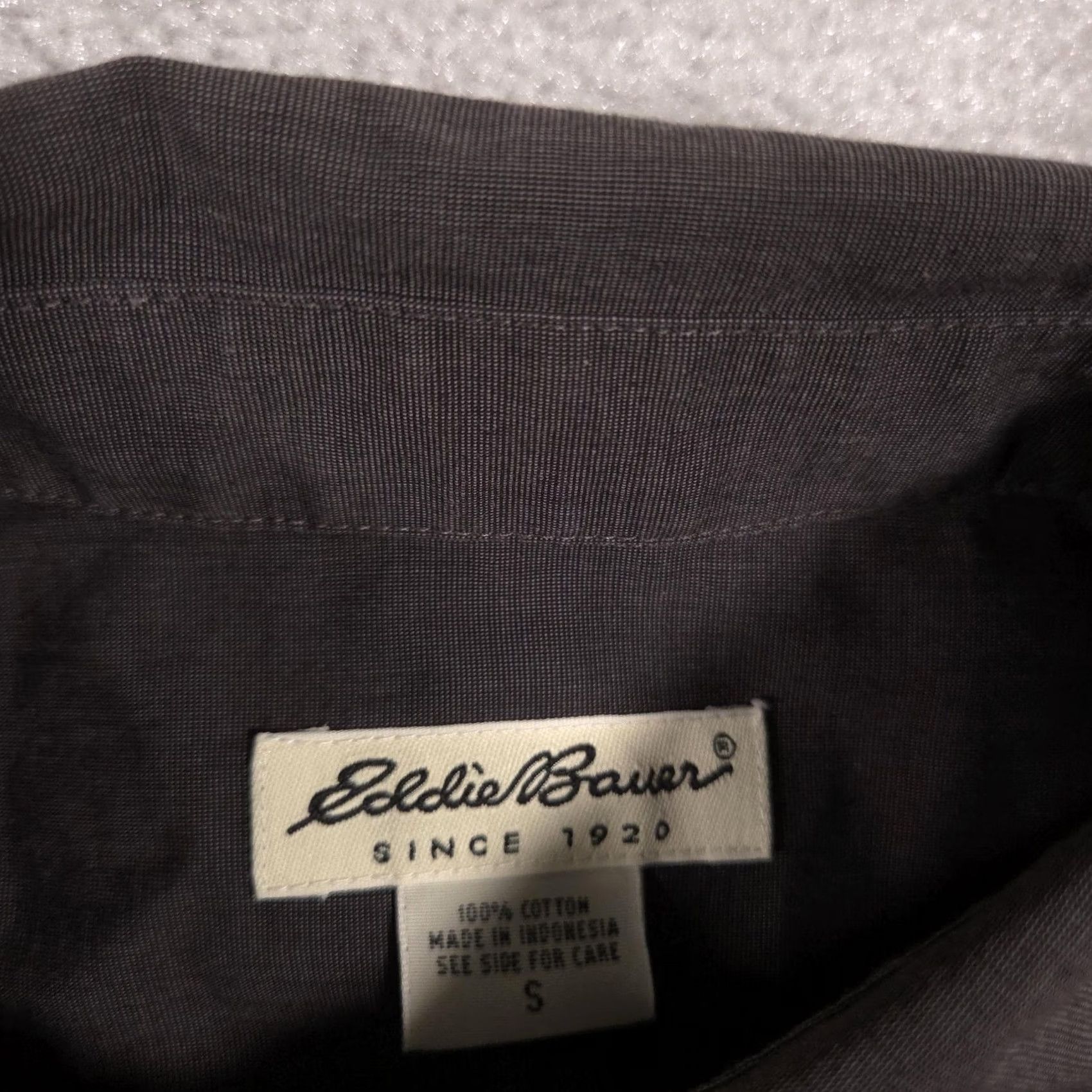 Eddie Bauer Eddie Bauer Shirt Womens S Gray Button Front Long Sleeve Cotton Top Size S / US 4 / IT 40 - 5 Thumbnail