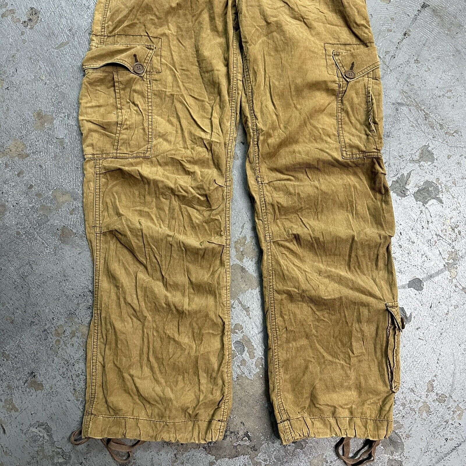 Abercrombie & Fitch × Vintage Vintage Y2K Abercrombie Corduroy Cargo Paratrooper Pants Size 32" / US 10 / IT 46 - 3 Thumbnail