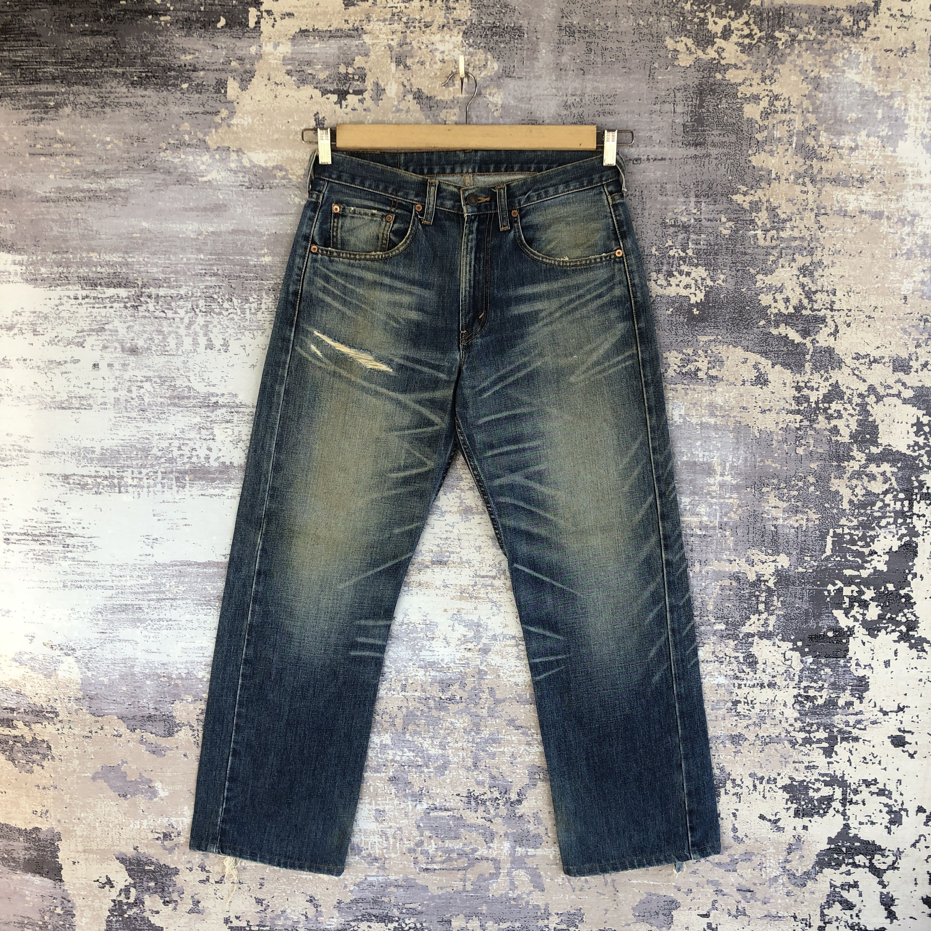 Levi's Vintage Distressed Levi's Jeans Levis 512 Dark Blue Denim Size US 32 / EU 48 - 1 Thumbnail