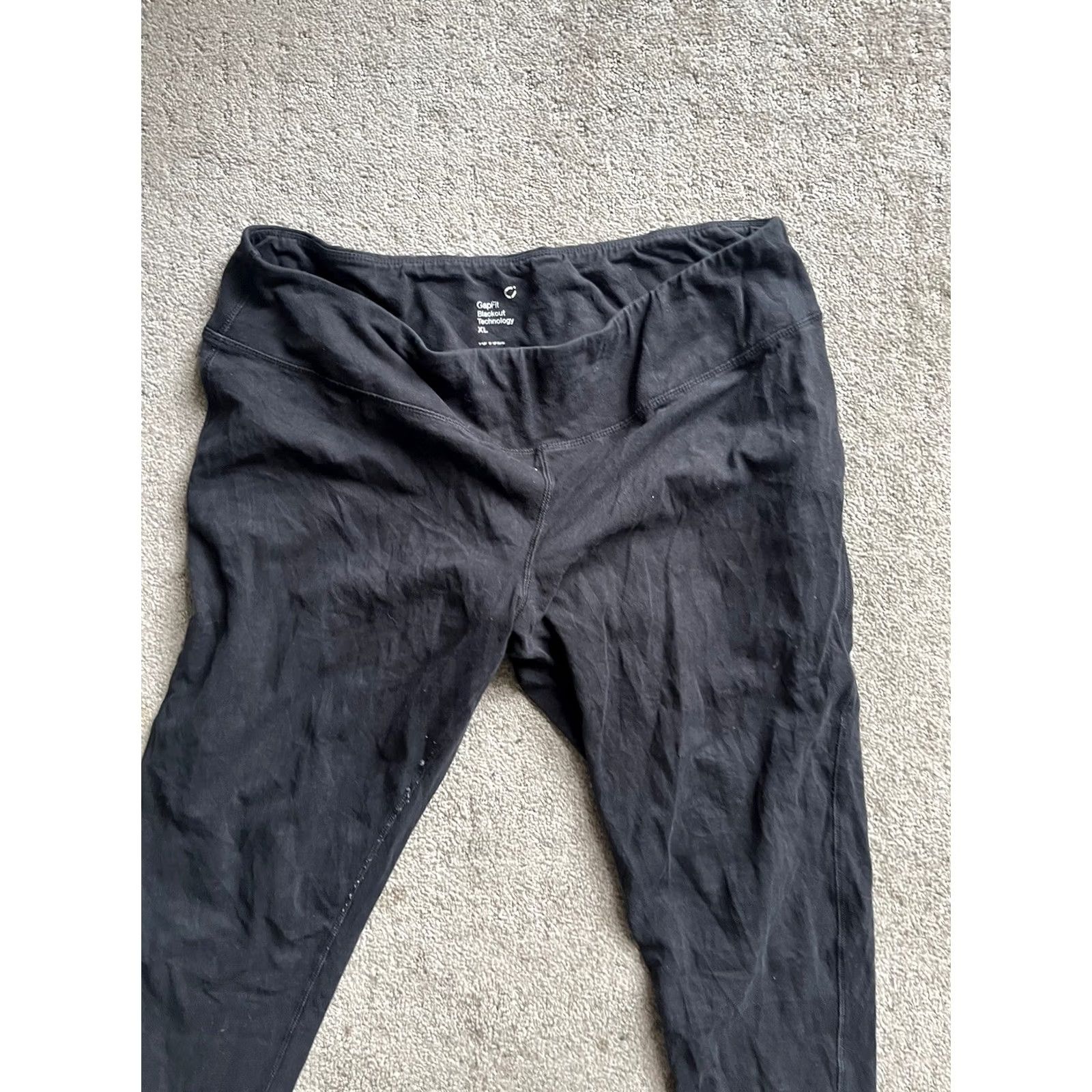 Vintage Gapfit Blackout Technology Leggings Regular Size XL Black Yoga Athletic Women's Size 40" / US 18 - 2 Thumbnail
