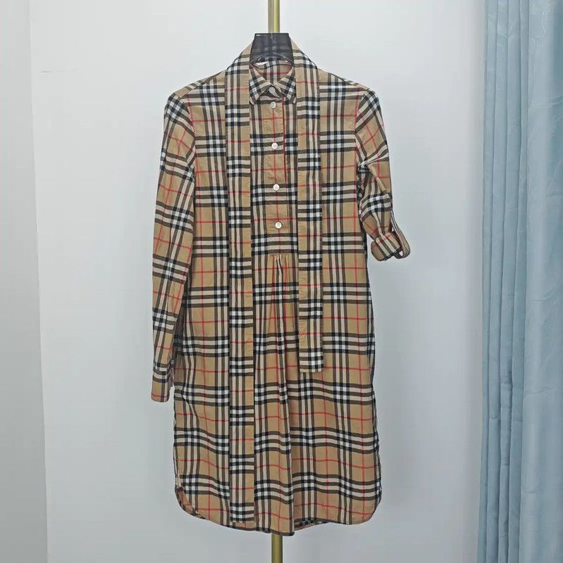 Burberry Burberry S Spring Autumn Khaki Cotton Dress Size XS / US 0-2 / IT 36-38 - 1 Thumbnail