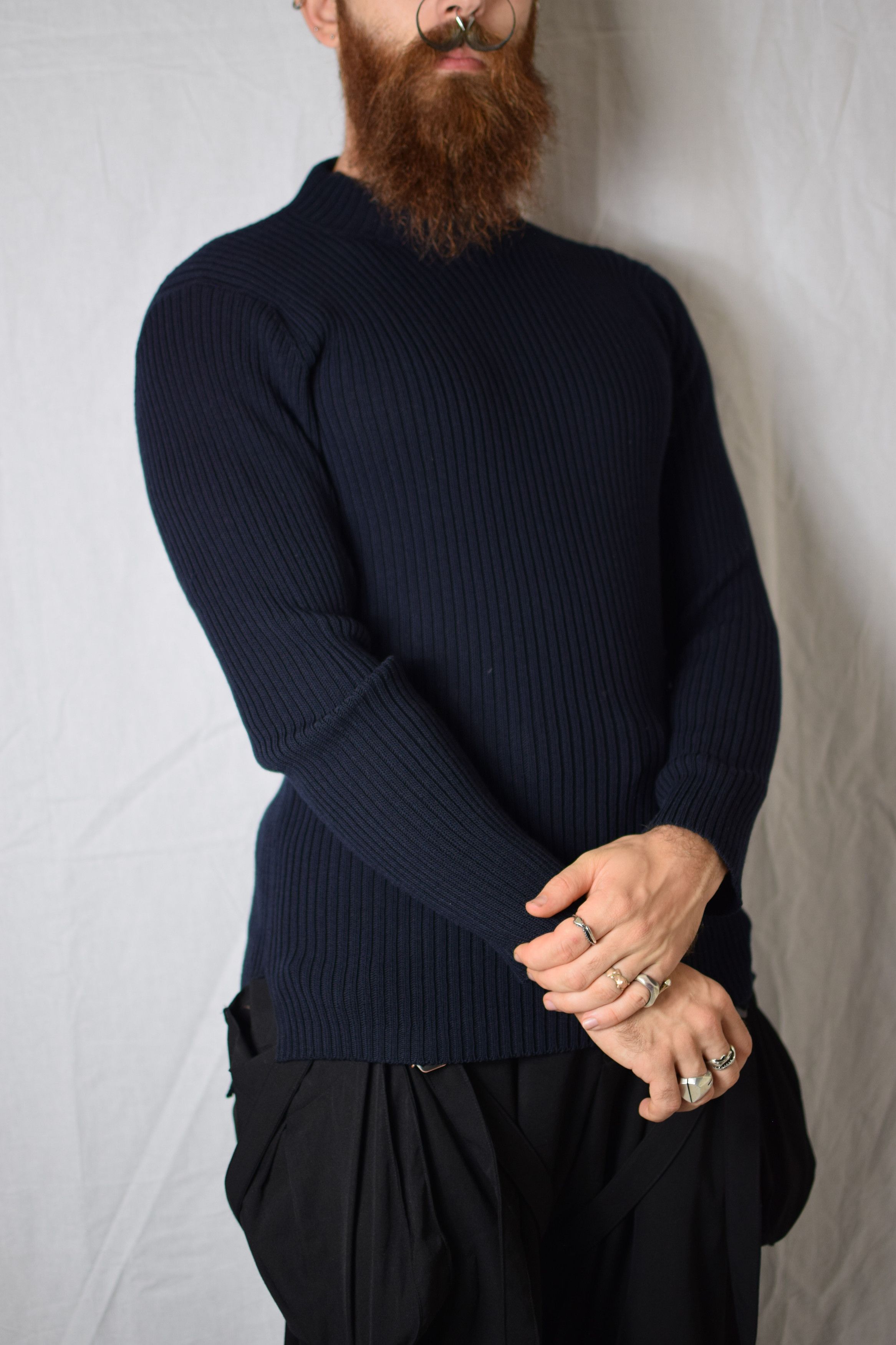 image of Yohji Yamamoto Y's For Men Turtleneck - Mt-K28-137 in Black (Size Medium)