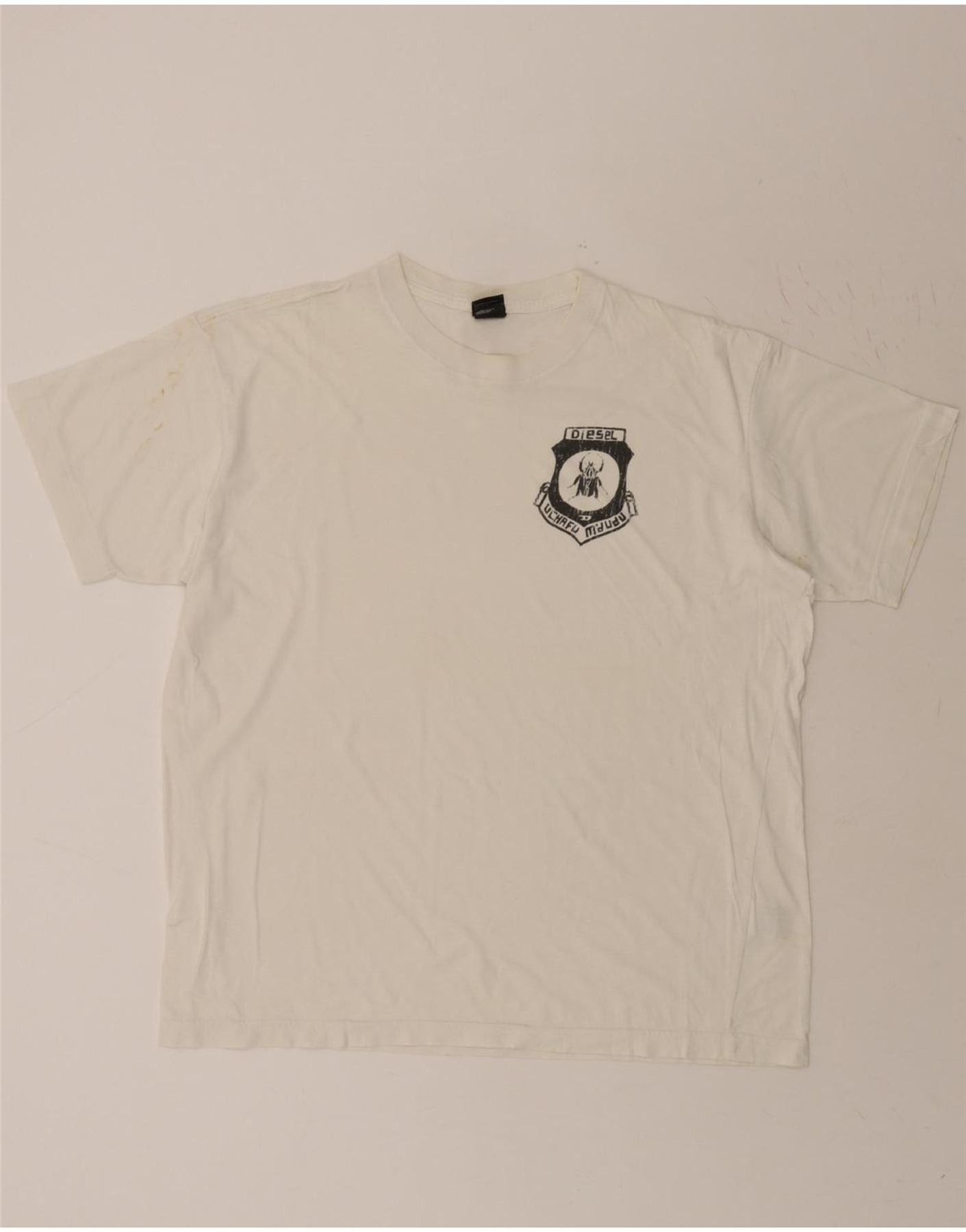 Diesel Mens T-Shirt Top Large White Cotton Size US L / EU 52-54 / 3 - 1 Thumbnail