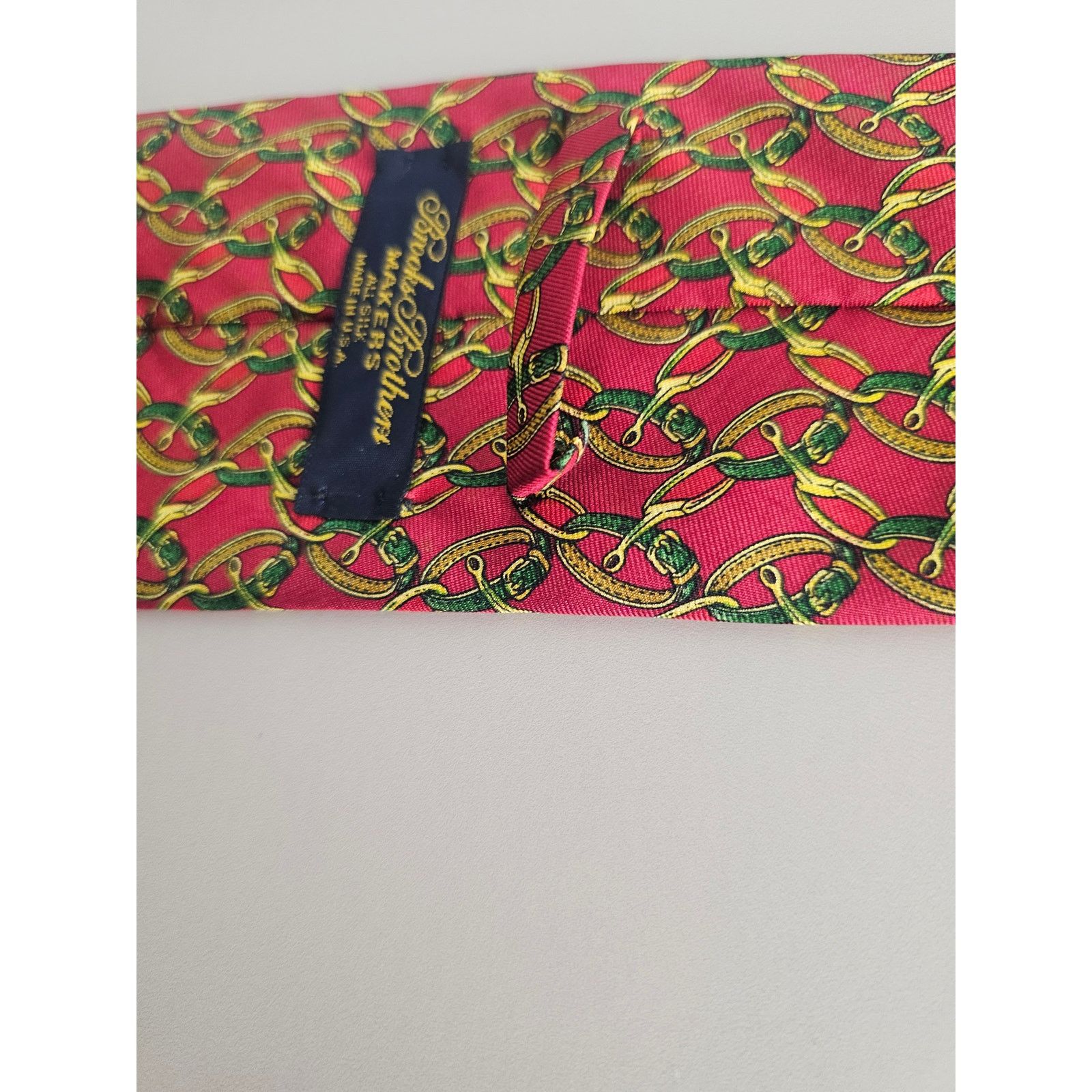 Brooks Brothers Brooks Brothers MAKERS Silk Belts Stirrups Necktie Tie 3.75" Size ONE SIZE - 7 Thumbnail
