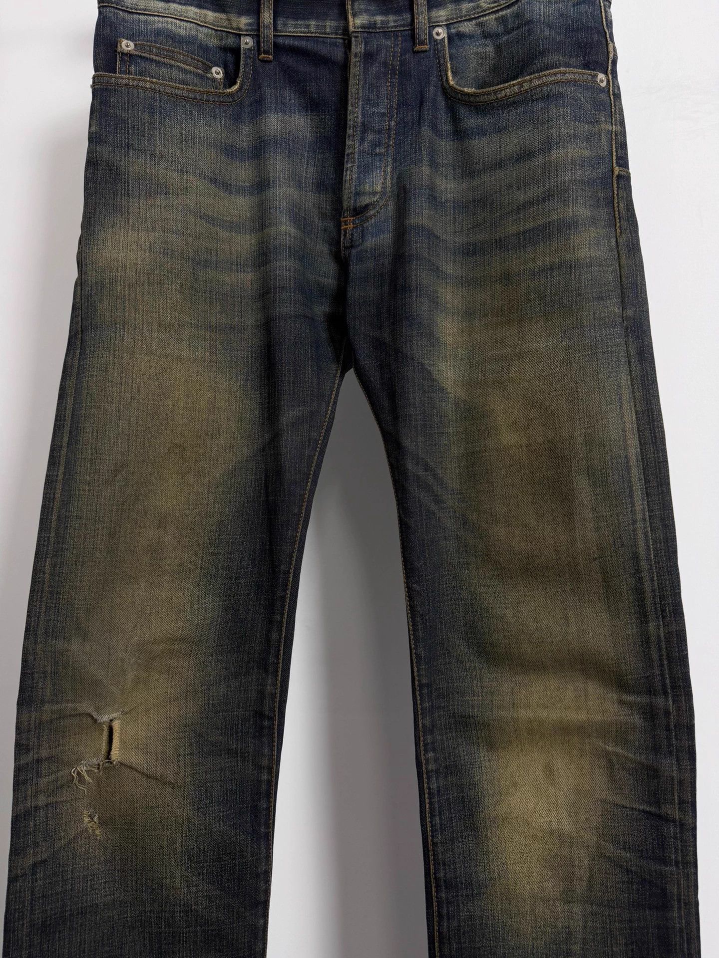 Dior Dior Homme Muddy Wash Knee Destroy Skinny Jeans Size US 29 - 3 Thumbnail