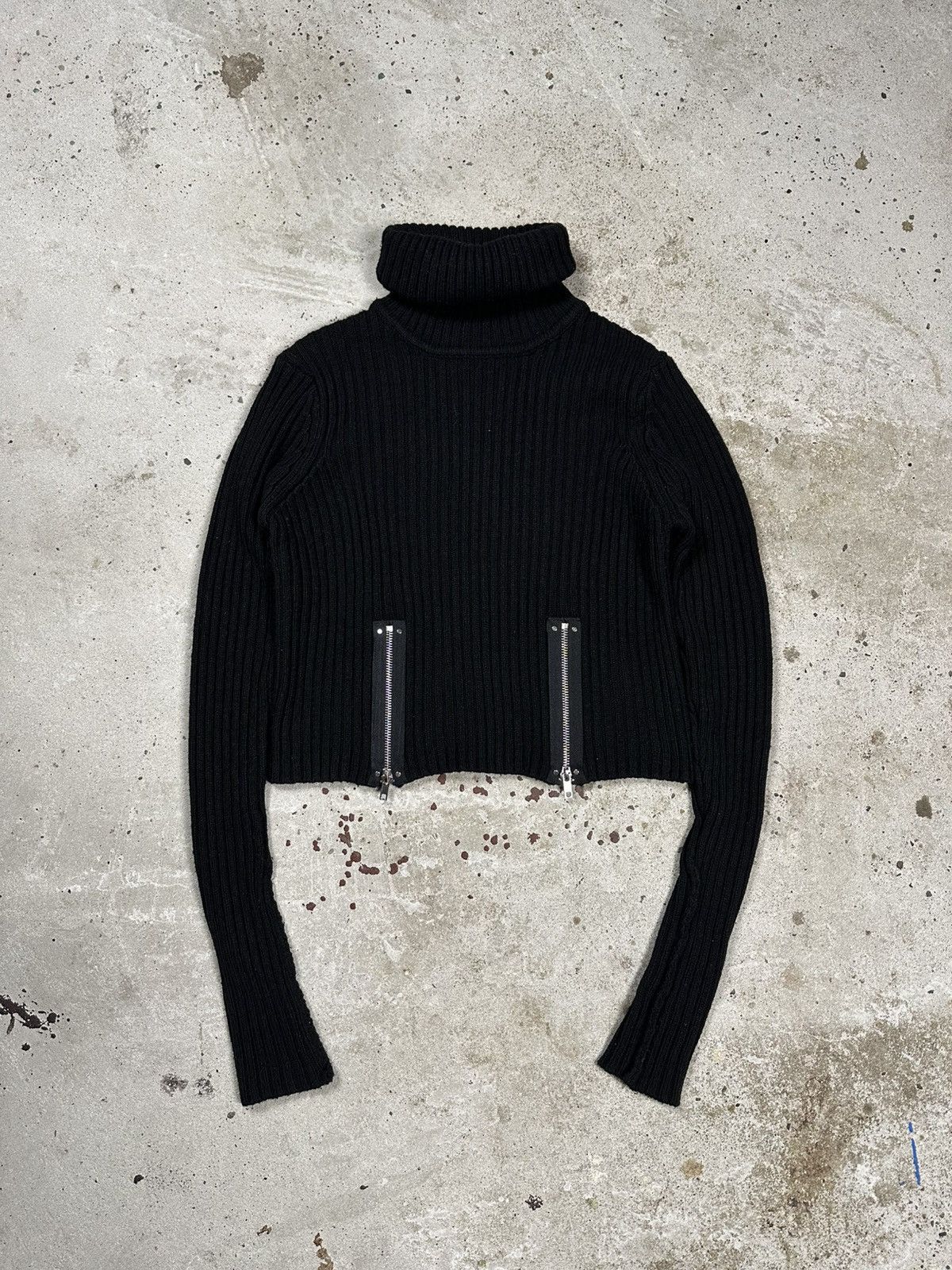 Jean Paul Gaultier Jean Paul Gaultier x Lindex Black Turtleneck Sweater Zippers Size S / US 4 / IT 40 - 1 Thumbnail