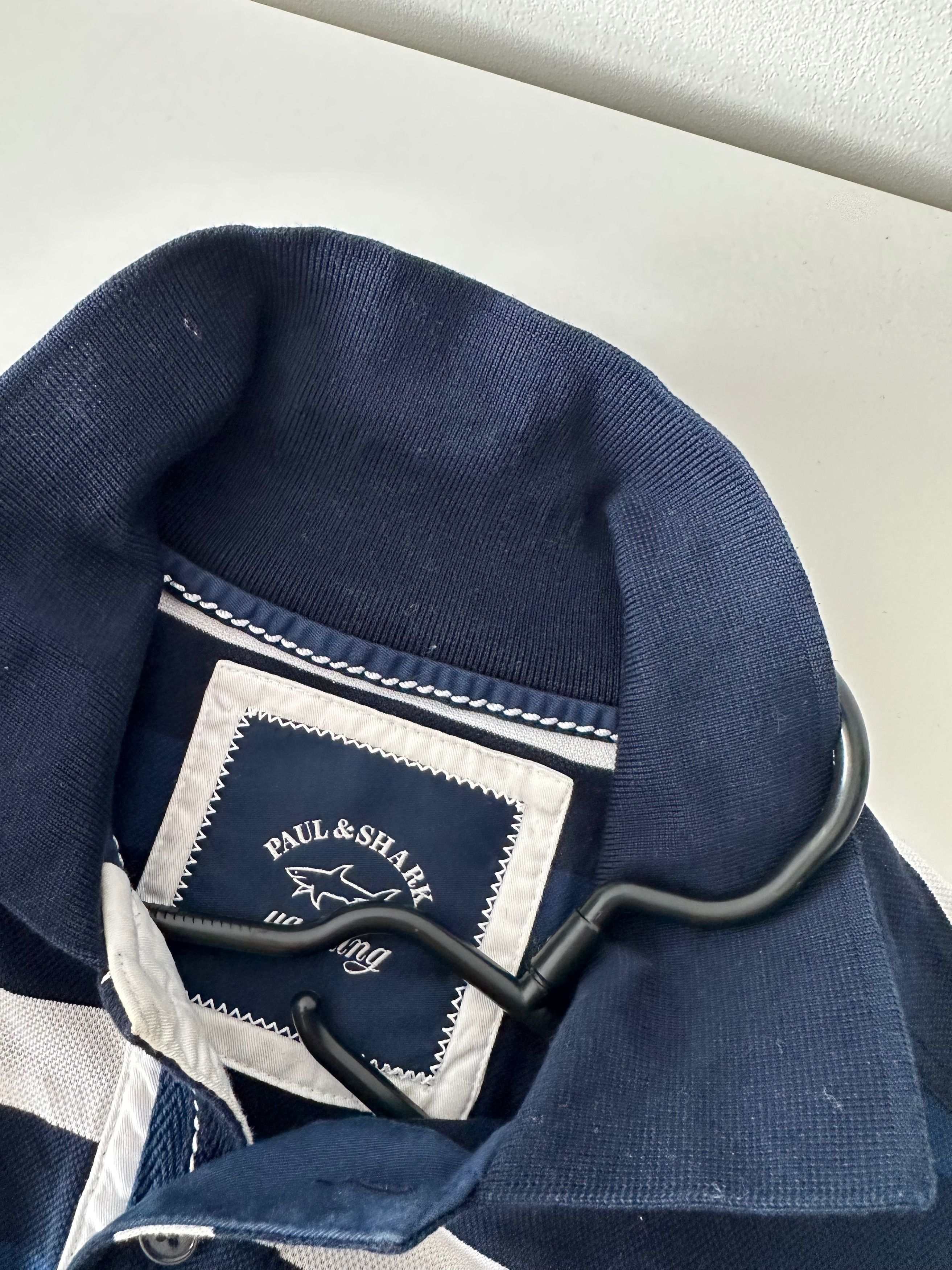 Paul & Shark Paul & Shark striped polo shirt dark blue / white yachting Size US L / EU 52-54 / 3 - 7 Thumbnail