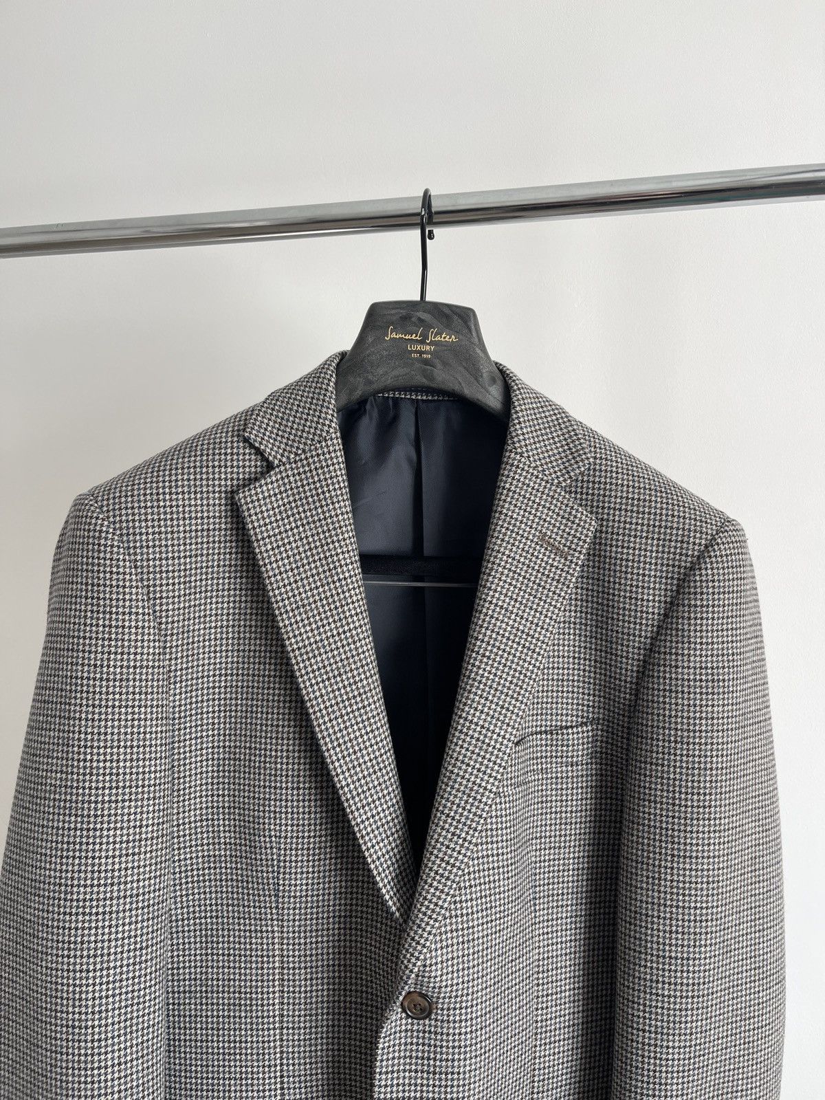 Marks & Spencer Marks & Spencer Wool Blazer Jacket Brown Mix Houndstooth 38R Size 38R - 2 Thumbnail