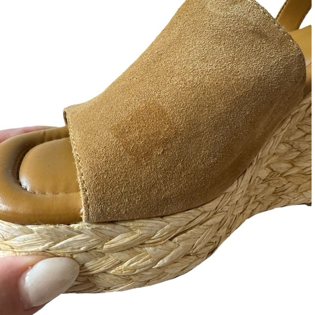 Marc Fisher Marc Fisher Suede Leather Wedge Espadrille Sandals Tiny Flaw Size US 10 / IT 40 - 6 Thumbnail
