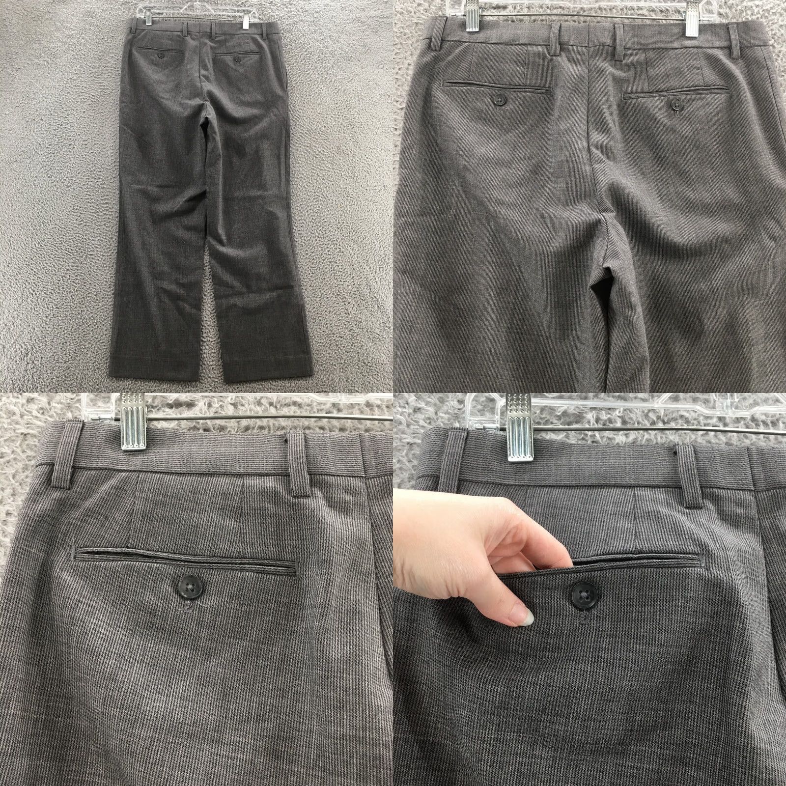 Banana Republic Banana Republic Dress Pants Mens 34/30 Gray Classic Fit Dress Pants Size US 34 / EU 50 - 9 Thumbnail