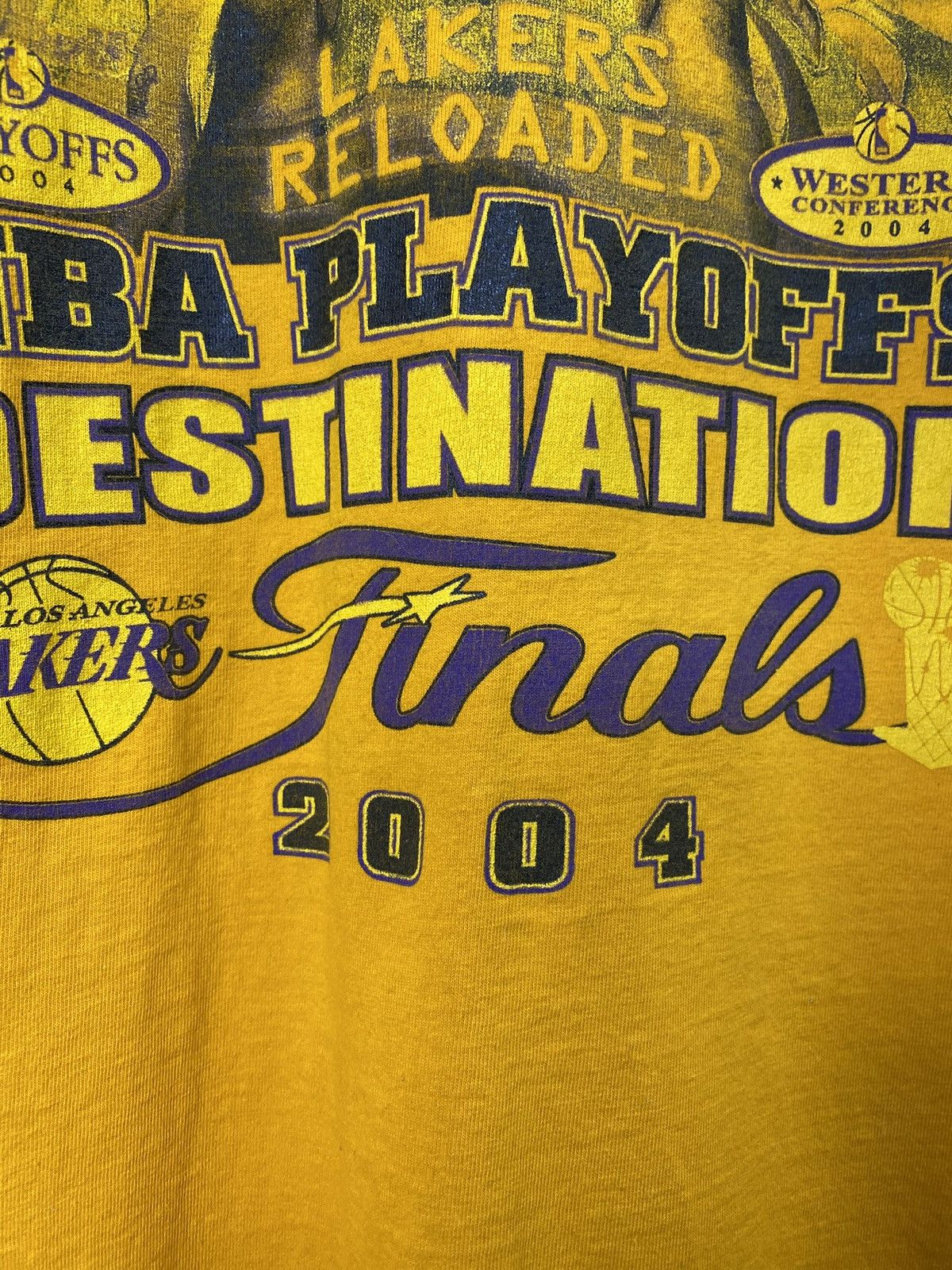 Vintage Vintage 2004 Lakers NBA Finals T-Shirt Vtg Kobe Tee Medium Size US M / EU 48-50 / 2 - 6 Thumbnail