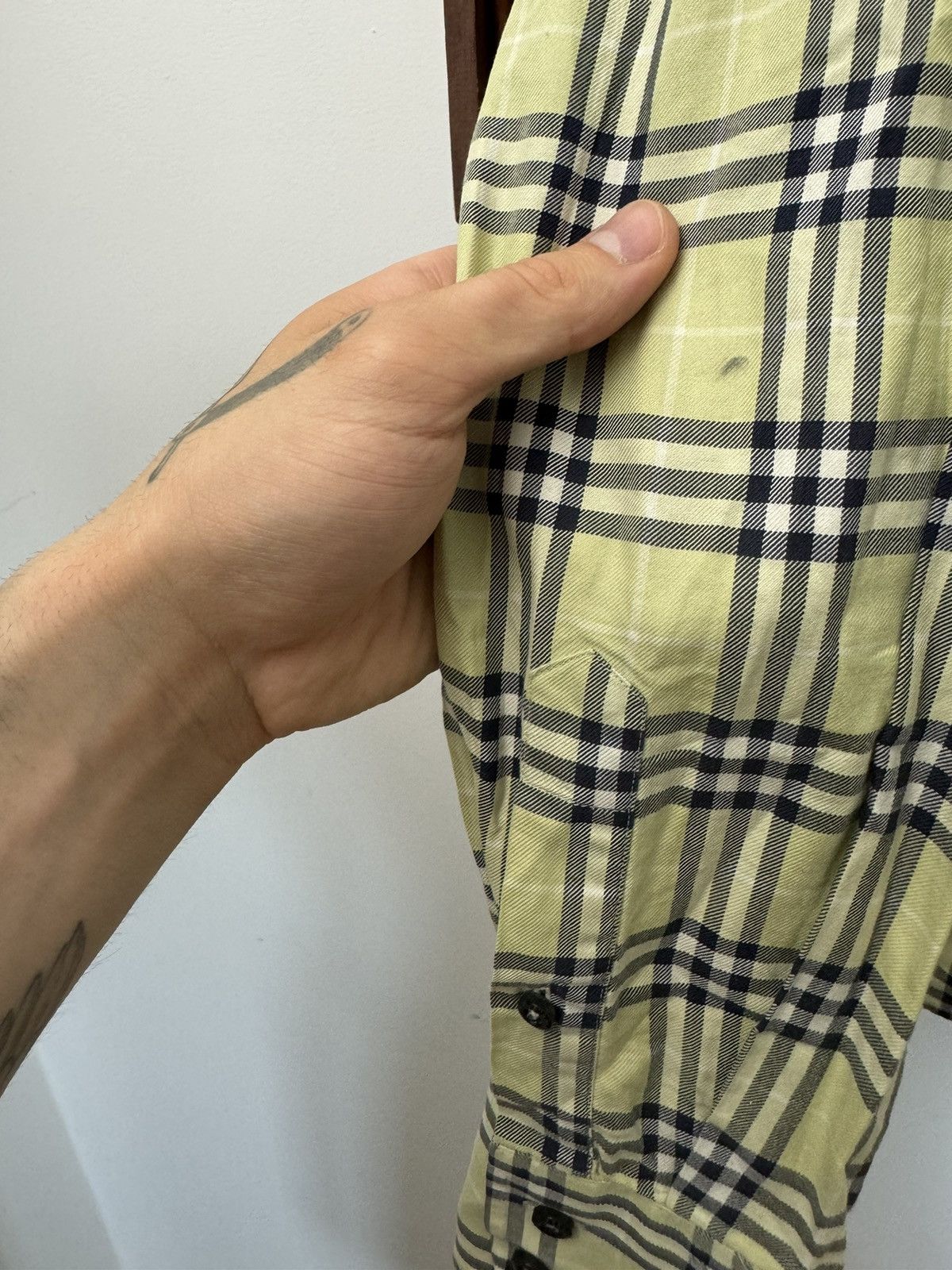 Burberry Burberry Button Up Casual Shirt Yellow NovaCheck Rare Luxury Size US L / EU 52-54 / 3 - 8 Thumbnail