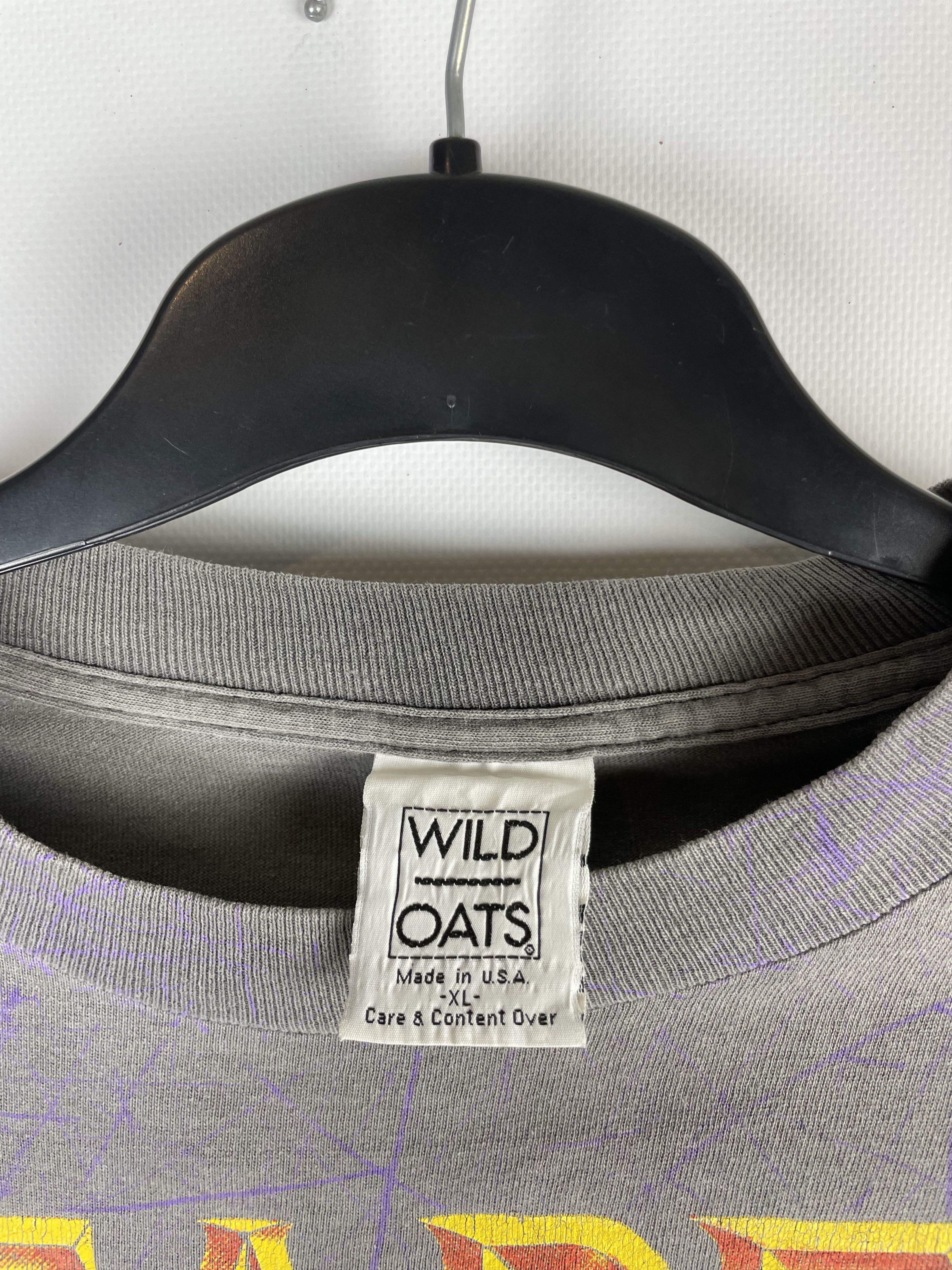 Band Tees × Vintage 1991 MEGADETH ALL OVER PRINT AOP WILD OATS TEE SHIRT Size US XL / EU 56 / 4 - 9 Thumbnail