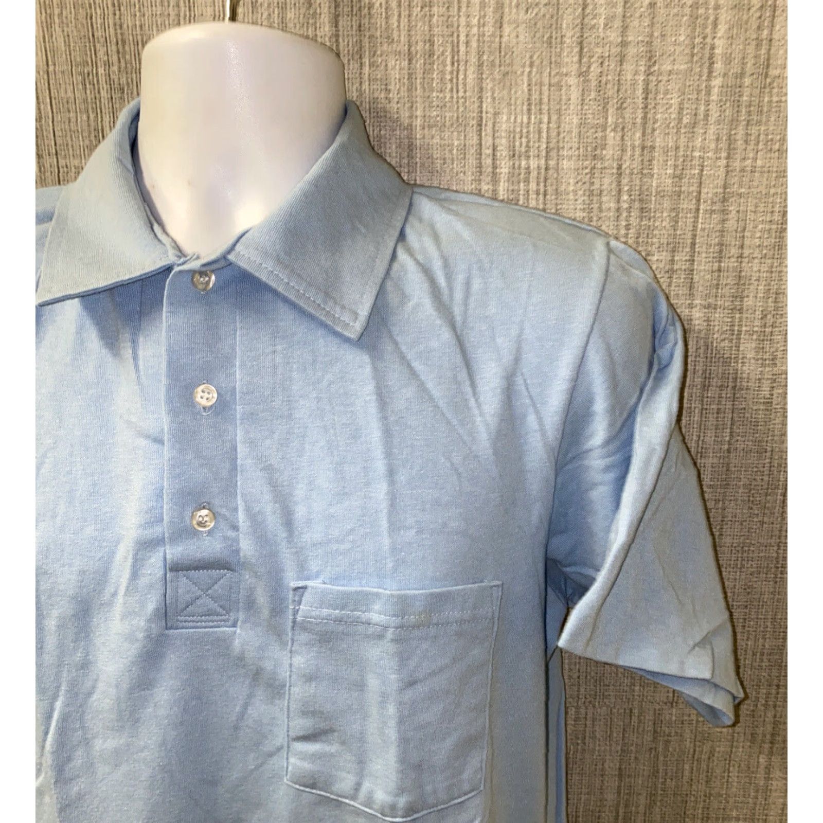 Red Kap VINTAGE Red Kap Polo Shirt Golf USA Made Short Sleeve Men L Blue Size US L / EU 52-54 / 3 - 2 Thumbnail