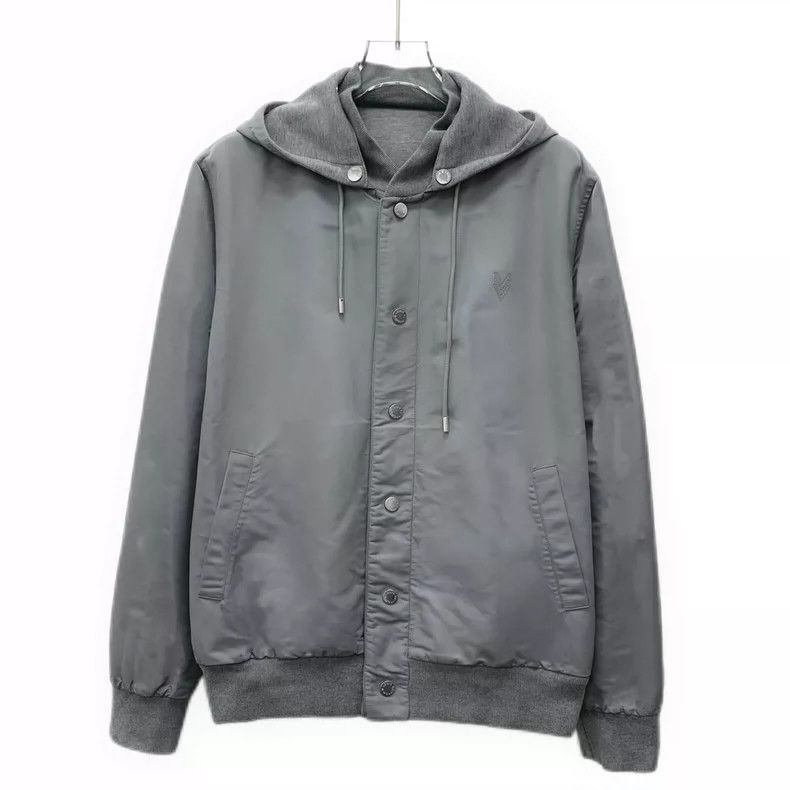 Louis Vuitton Louis Vuitton Grey monogrammed embroidered cotton hooded s Size US S / EU 44-46 / 1 - 3 Thumbnail