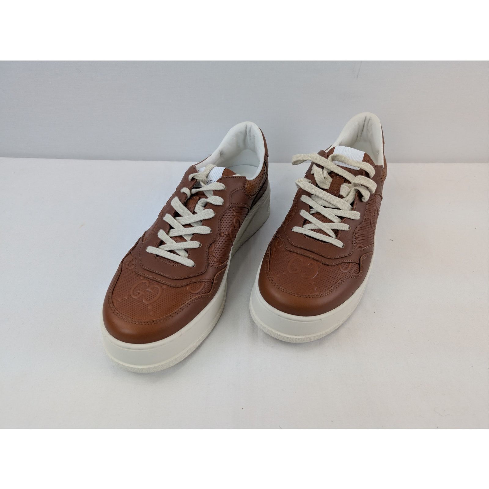 Gucci o1rshd1 Low Top Sneakers in Brown with White Sole Size US 12 / EU 45 - 8 Thumbnail