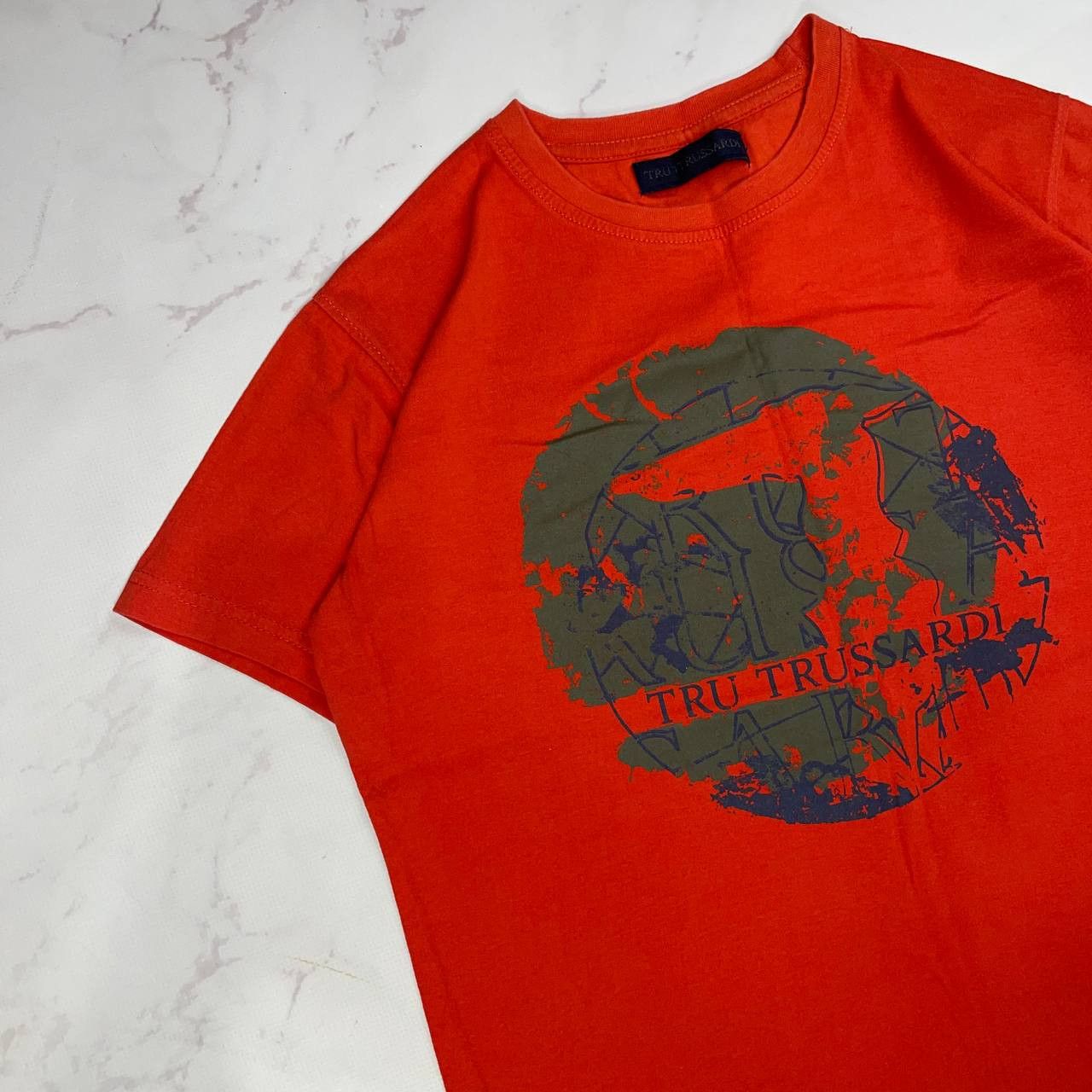 Trussardi Trussardi Big Logo Luxury Short Sleeve T Shirt Red Size S Size US S / EU 44-46 / 1 - 3 Thumbnail