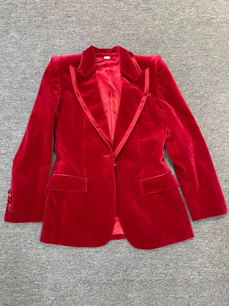 Gucci Gucci Velvet casual suit jacket Size S / US 4 / IT 40 - 1 Thumbnail