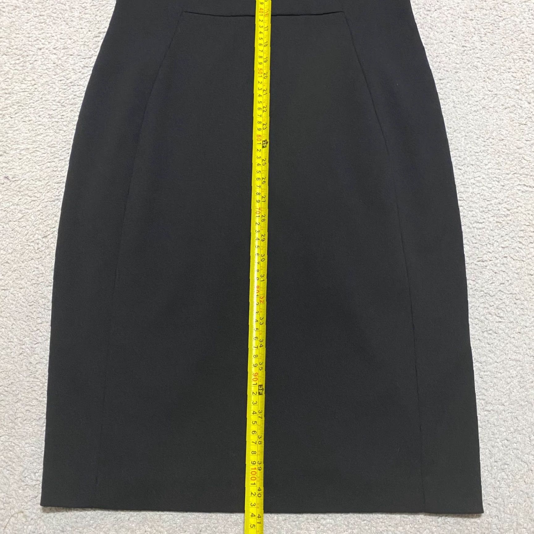 Calvin Klein Calvin Klein Womens Dress Solid Black Round Neck Sleeveless Sheath 12 Size XL / US 12-14 / IT 48-50 - 4 Thumbnail