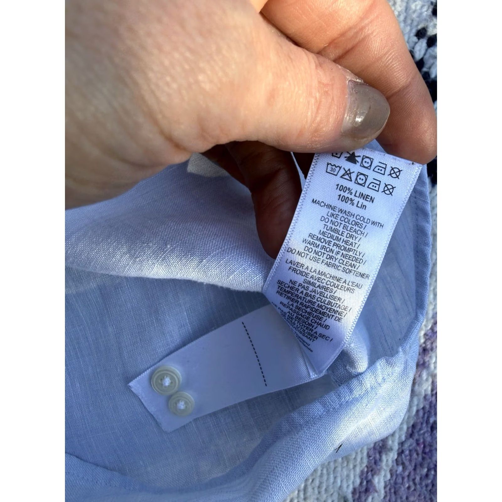 UNTUCKit UNTUCKit Button-Front Shirt Women's Size 2 Blue Linen Long Sleeve Button-Down Casual Basic Lightweight Lightweight Linen 2 Light Blue Womens Size XS / US 0-2 / IT 36-38 - 6 Thumbnail
