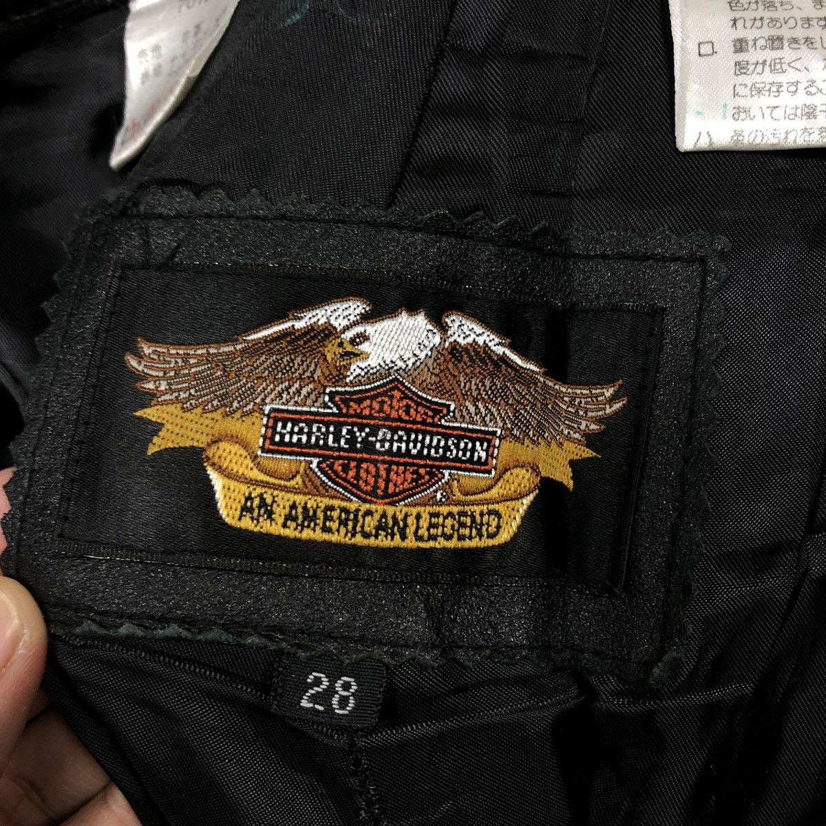 Harley Davidson 🔥VINTAGE LEATHER BIKER PANTS HARLEY DAVIDSON USA RACER Size US 28 / EU 44 - 19 Thumbnail