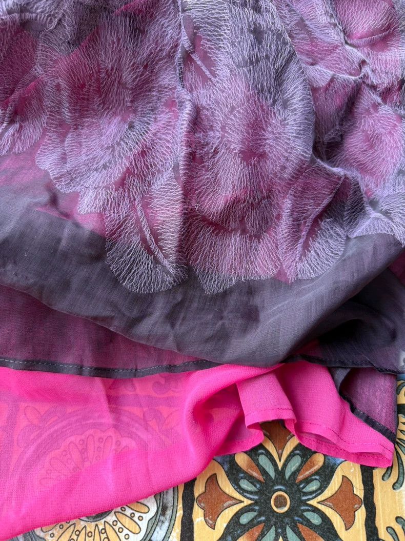 Issey Miyake Issey Miyake size:3 A pinkish-purple main line chiffon emb Size S / US 4 / IT 40 - 6 Thumbnail