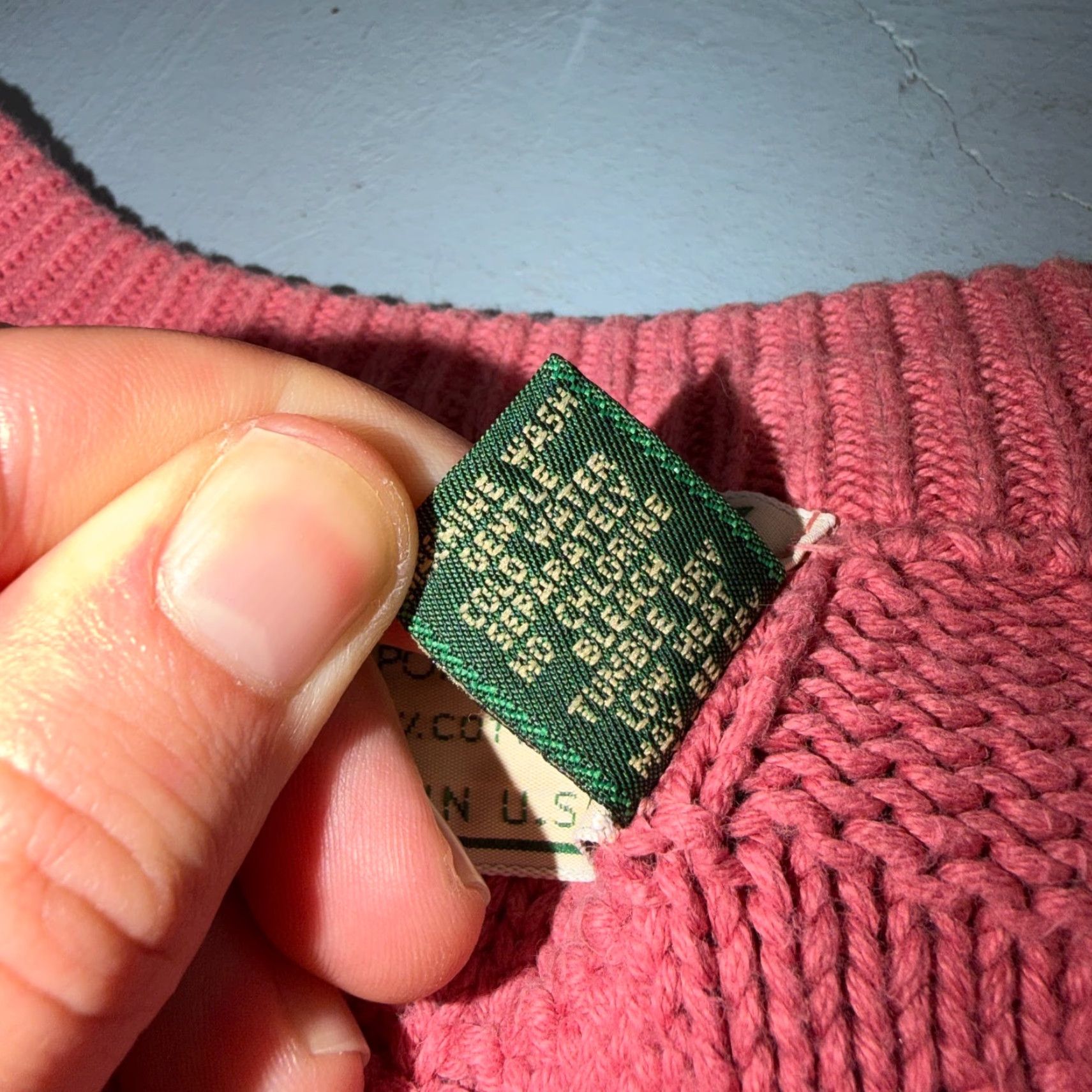 Vintage VINTAGE L.L. Bean Sweater XL Pink Crew Neck Fisherman Knit 80s Mens Size US XL / EU 56 / 4 - 5 Thumbnail