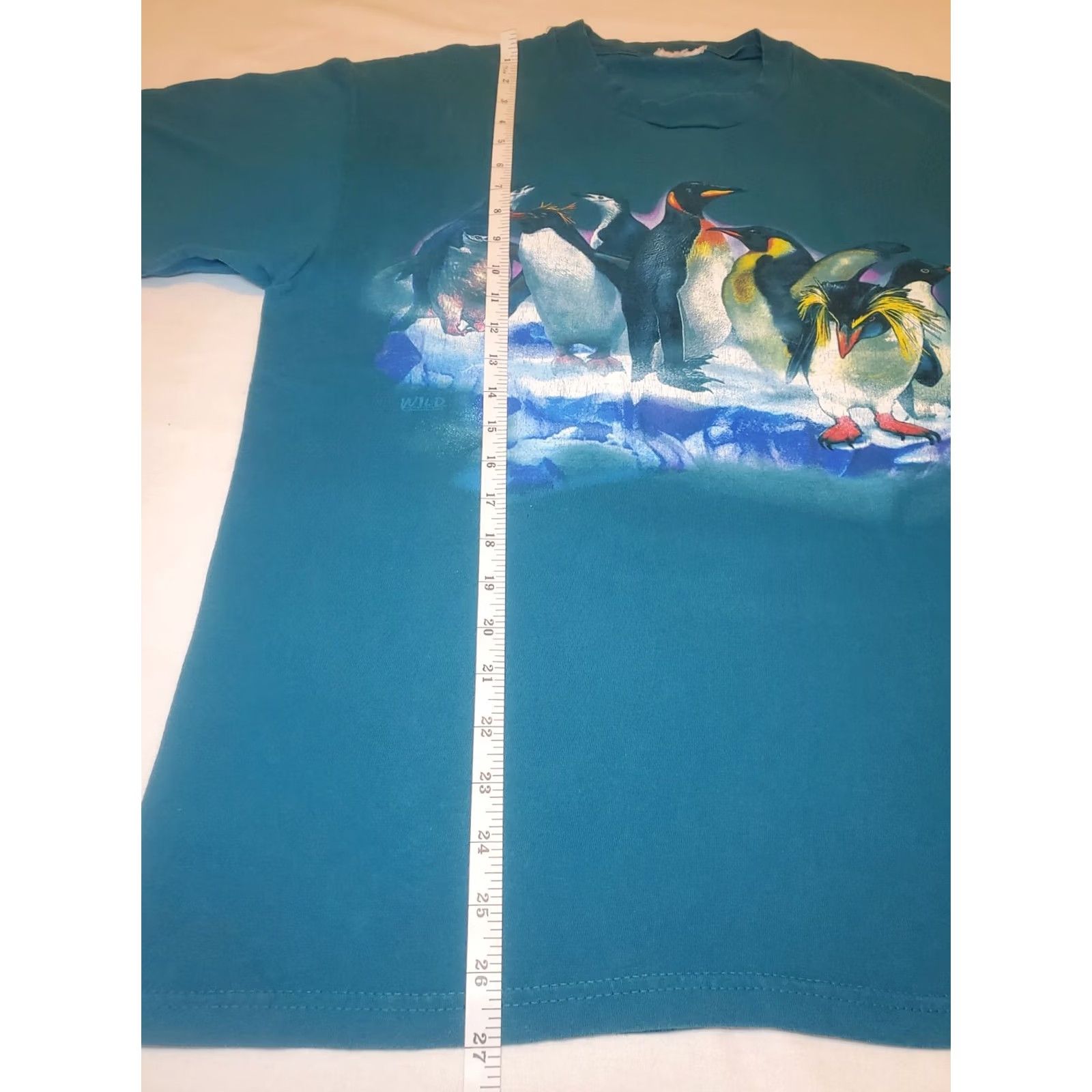 Vintage VINTAGE Sea World Penguin Mens Medium Teal Blue 90s T Shirt Size US M / EU 48-50 / 2 - 7 Thumbnail