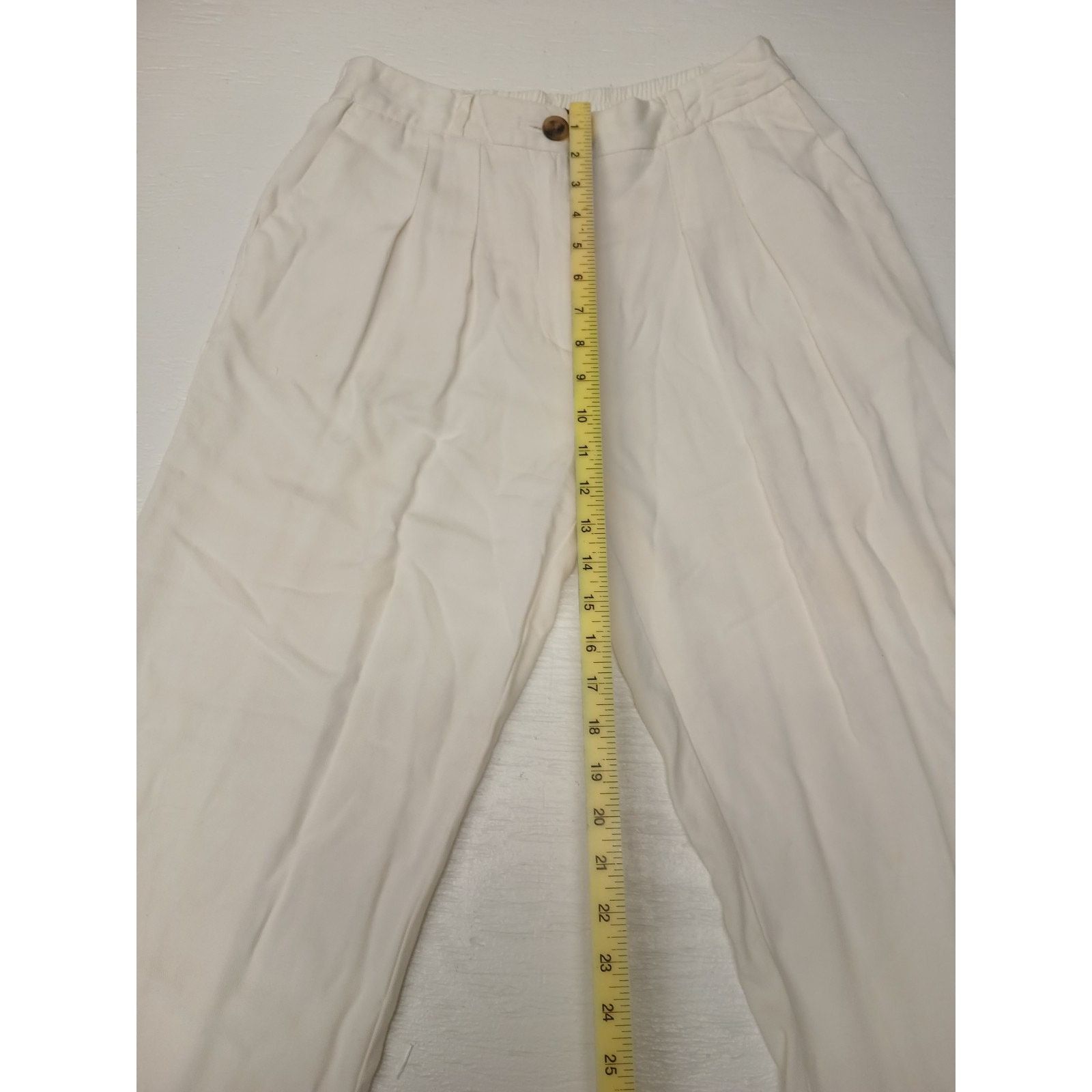 Worthington Worthington (Small) Wide Leg White Relaxed Loose Pants Size 28" / US 6 / IT 42 - 5 Thumbnail