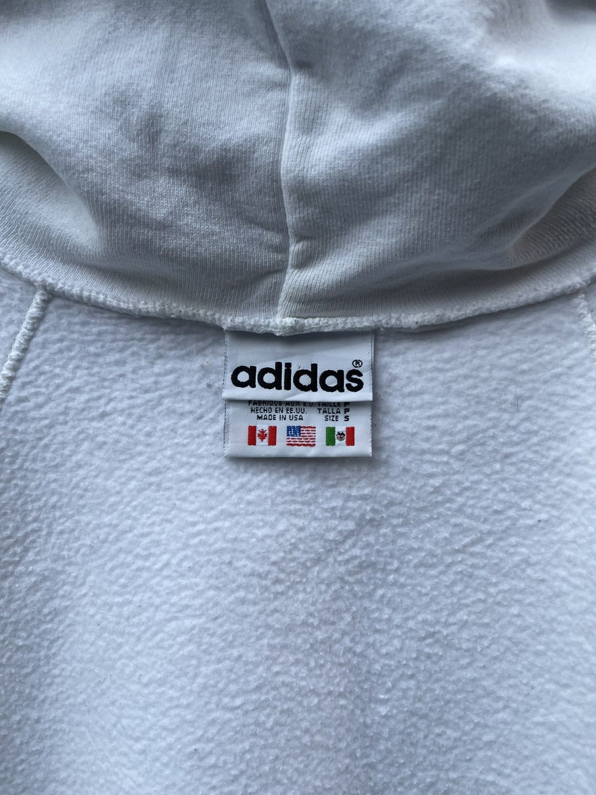 Adidas Hoodie Adidas Vintage White - Size on tag S | Rare 90s Look. Size US S / EU 44-46 / 1 - 6 Thumbnail