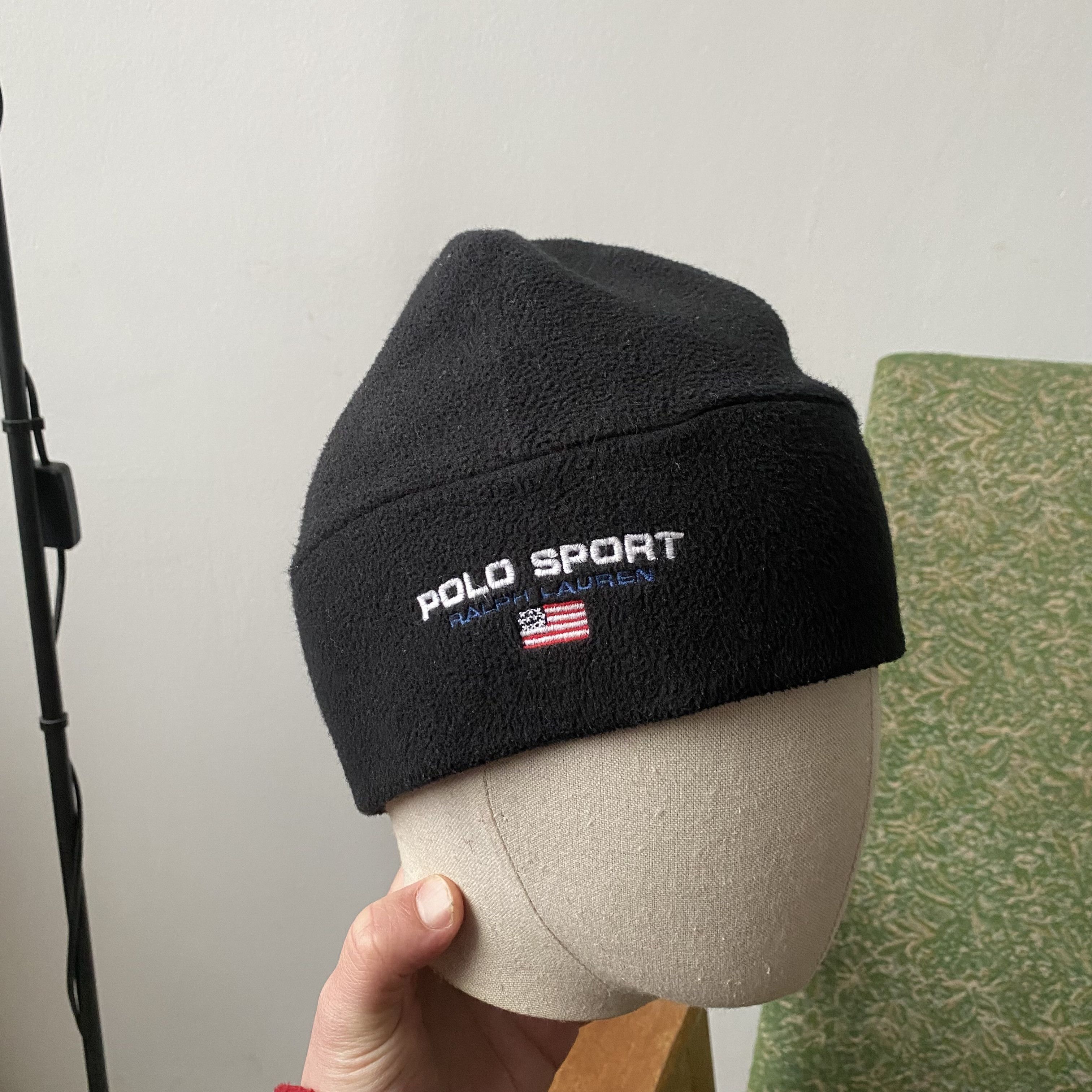 Polo Ralph Lauren Vintage 90s Polo Ralph Lauren Fleece Hat Y2K Polo Sport Size ONE SIZE - 6 Thumbnail