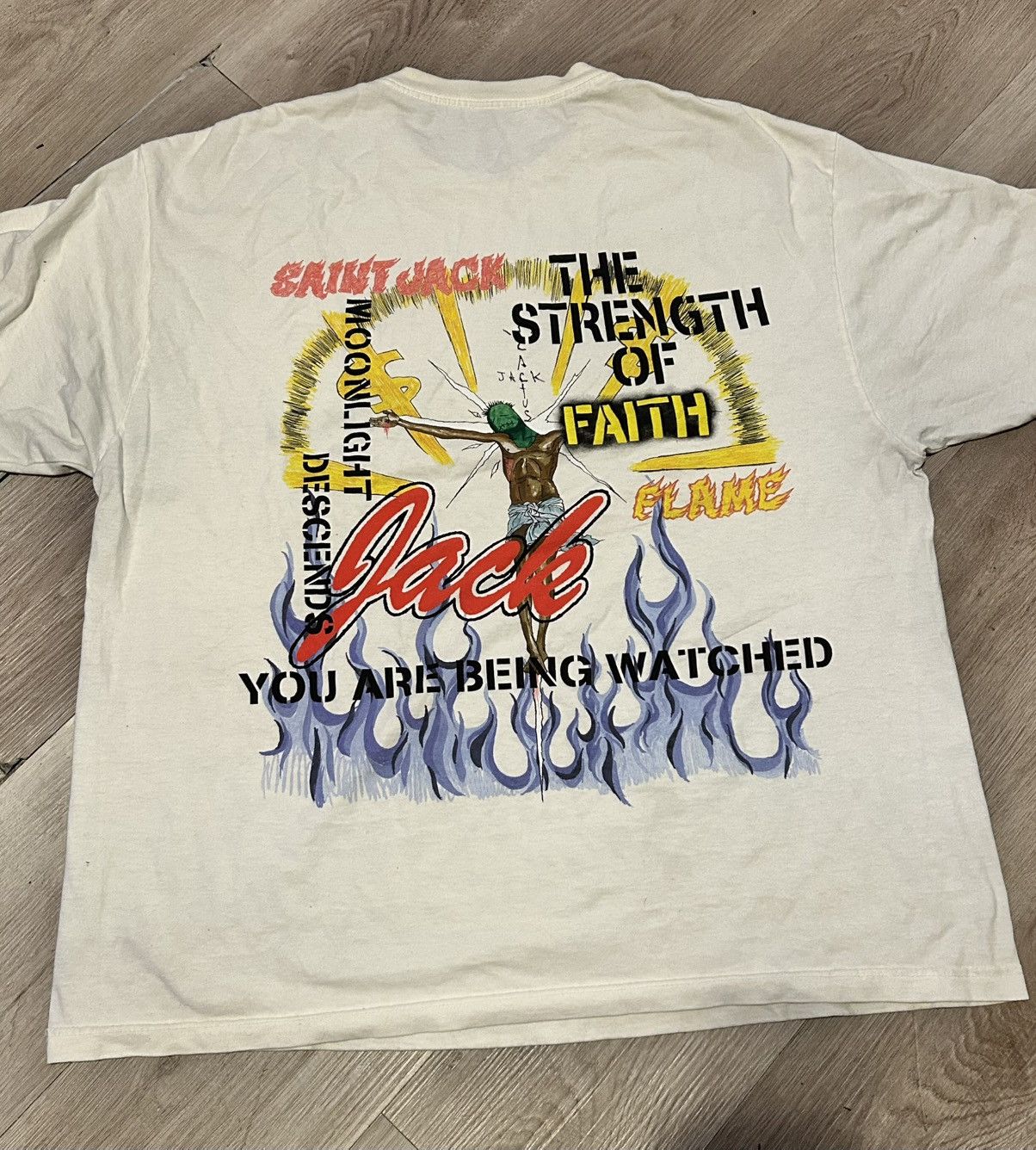 Travis Scott Travis Scott Utopia Saint Micheal Tee Size US XXL / EU 58 / 5 - 1 Thumbnail