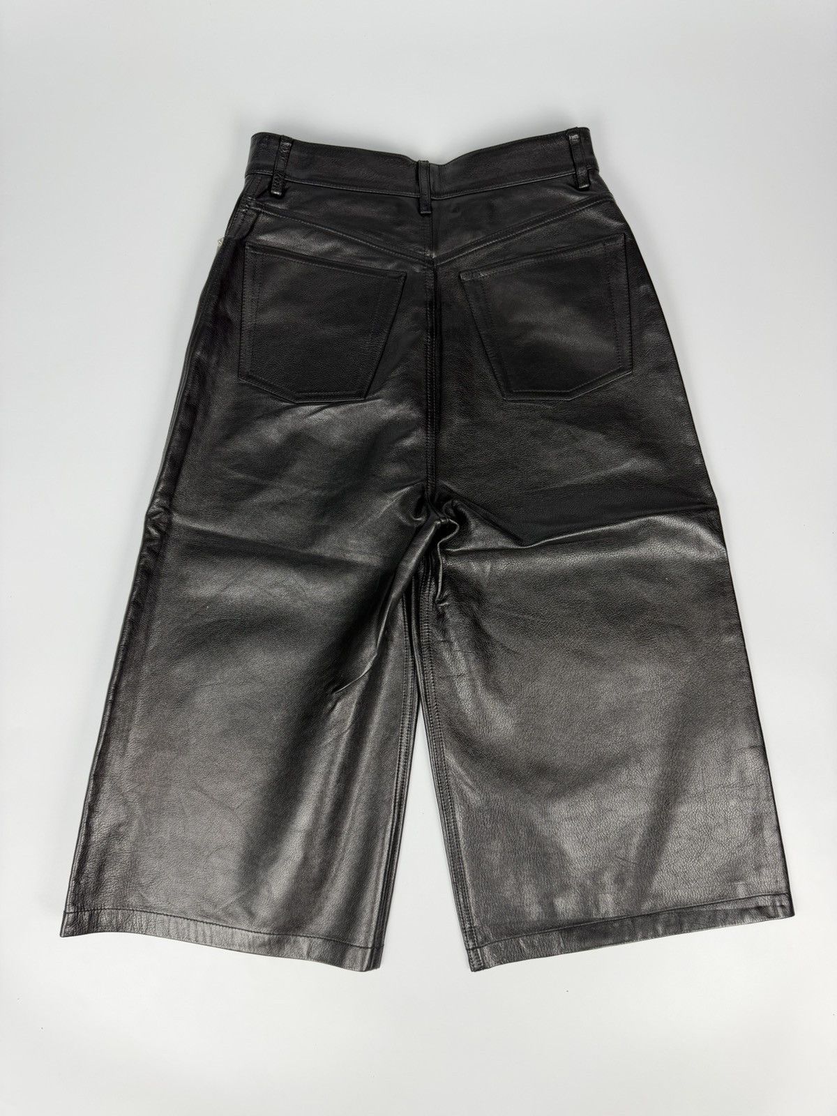 Balenciaga Balenciaga Jorts Black Leather Capri Size US 28 / EU 44 - 2 Thumbnail