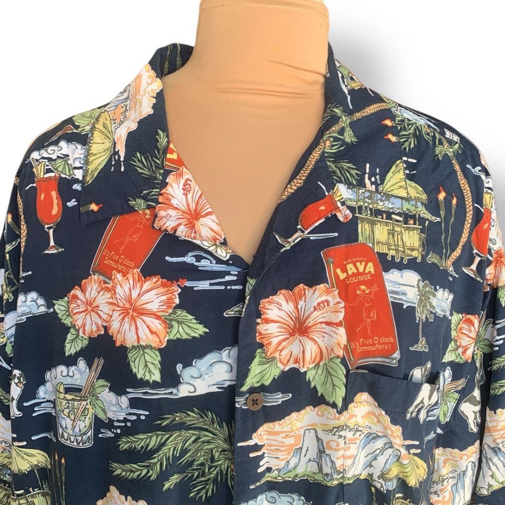Big Dogs Vintage Big Dogs Lava Lounge Hawaiian Shirt Tropical Print C Size US XXL / EU 58 / 5 - 7 Thumbnail