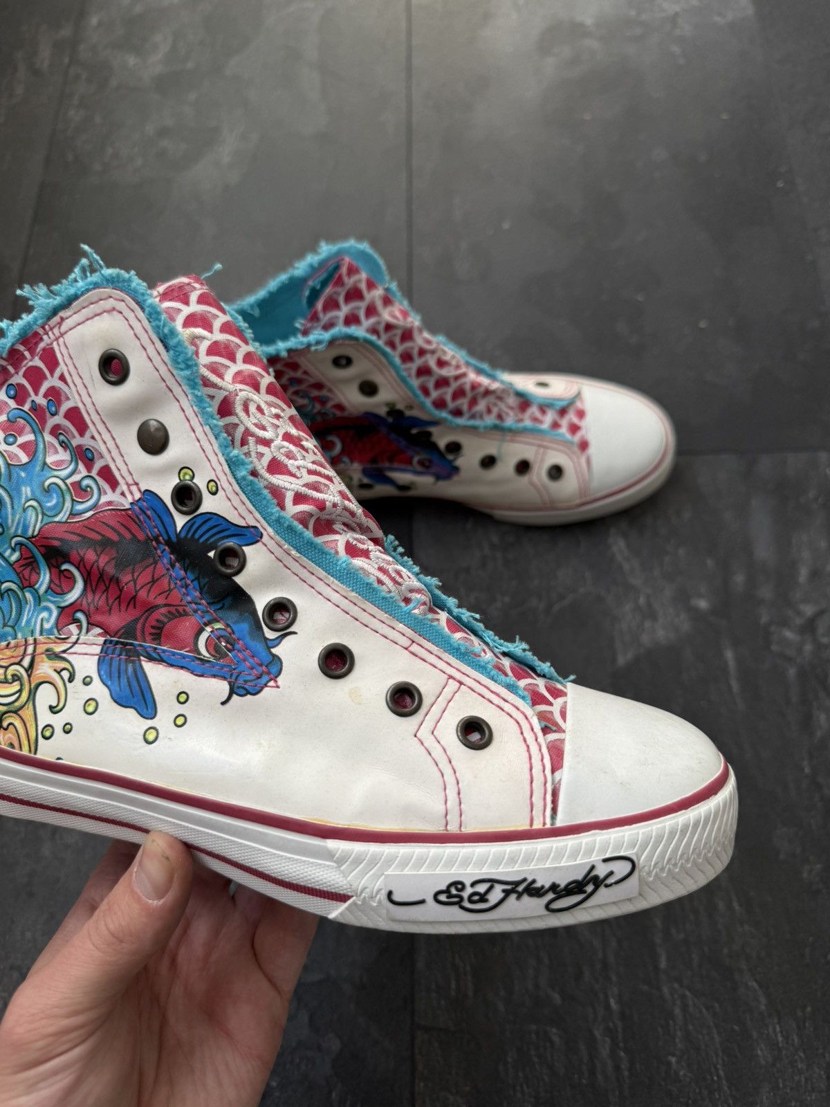 Christian Audigier × Ed Hardy × Vintage Ed hardy vintage Y2K sneakers streetwear style Size US 8 / EU 41 - 3 Thumbnail