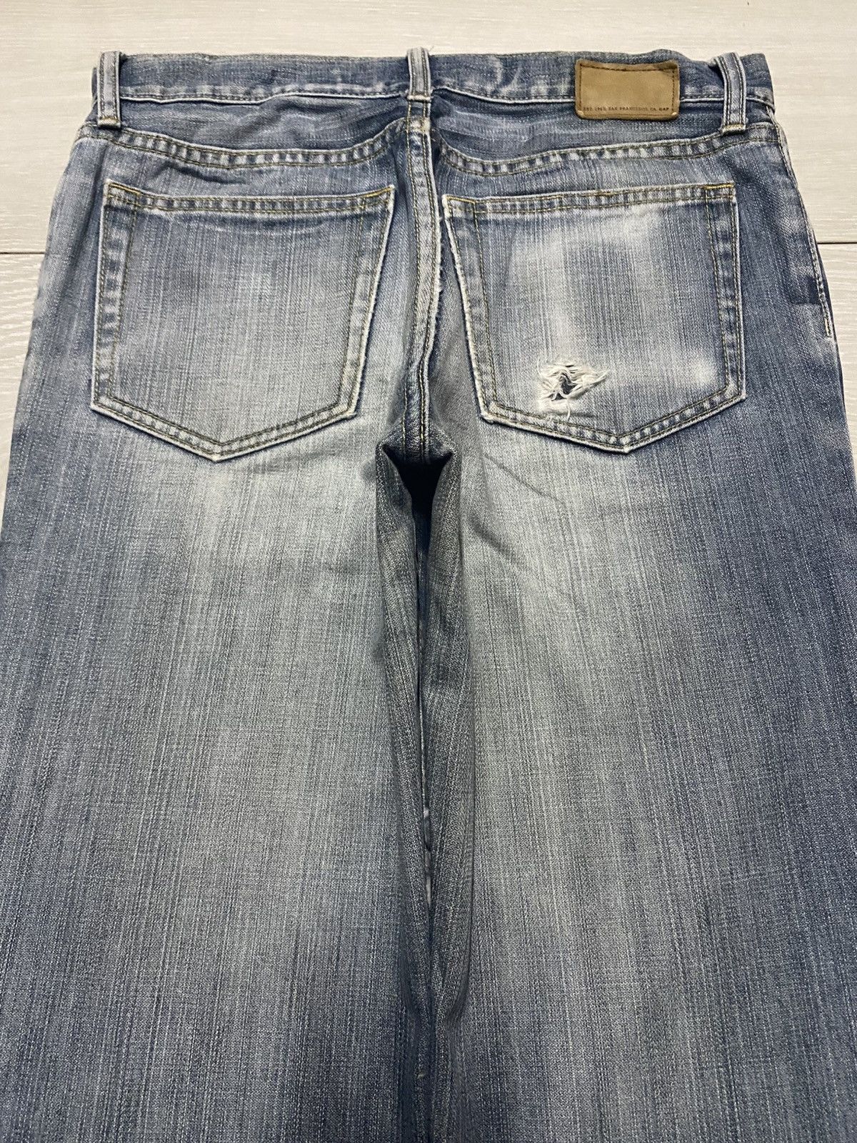 Gap Vintage Gap Denim Faded Wash Distressed Loose Jeans Size US 30 / EU 46 - 4 Thumbnail