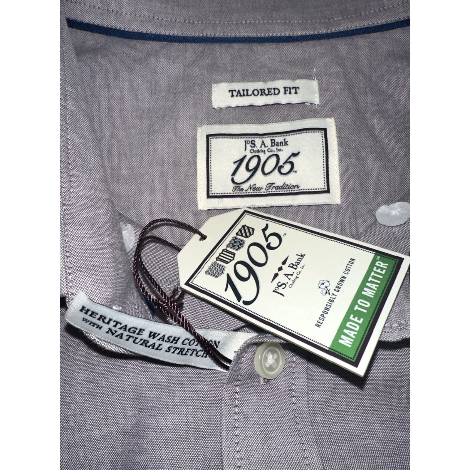Jos. A. Bank Jos A Bank NWT Shirt Button Up Purple XL 25” Pit To Pit Mens Size US XL / EU 56 / 4 - 6 Thumbnail