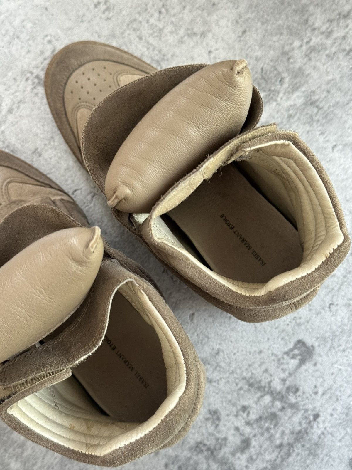 Isabel Marant Isabel Marant Bekett sneakers shoes Washed Biege Suede Wedge Size US 6 / IT 36 - 14 Thumbnail