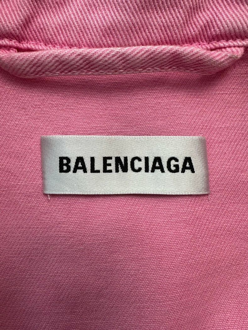 Balenciaga Balenciaga Solid Color Front Logo Letter Printed Denim Jac Size XXS / US 00 / IT 34 - 7 Thumbnail