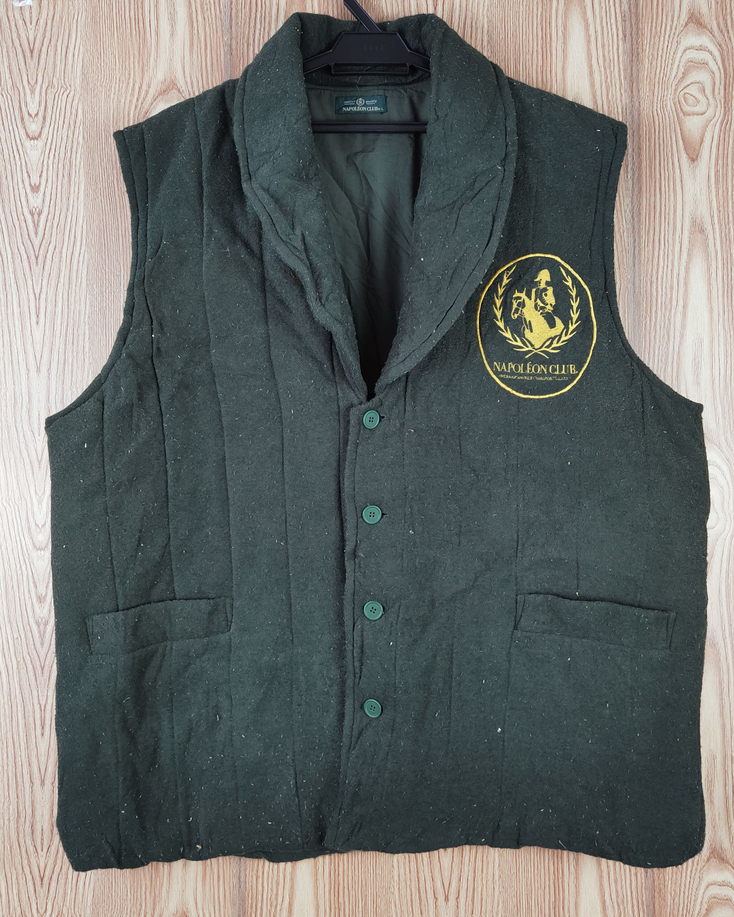 Japanese Brand × Vintage Vintage 💥 Napoleon Club Dark Green Vests Size US L / EU 52-54 / 3 - 1 Thumbnail