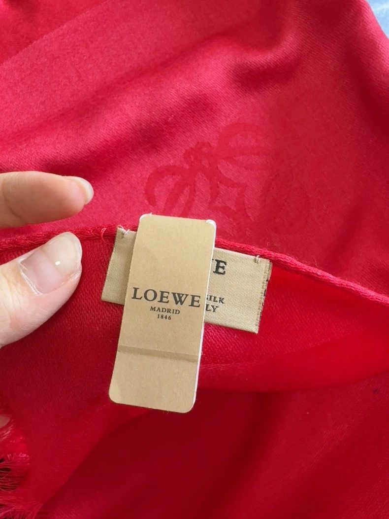 Loewe LOEWE Red scarf Size ONE SIZE - 4 Thumbnail