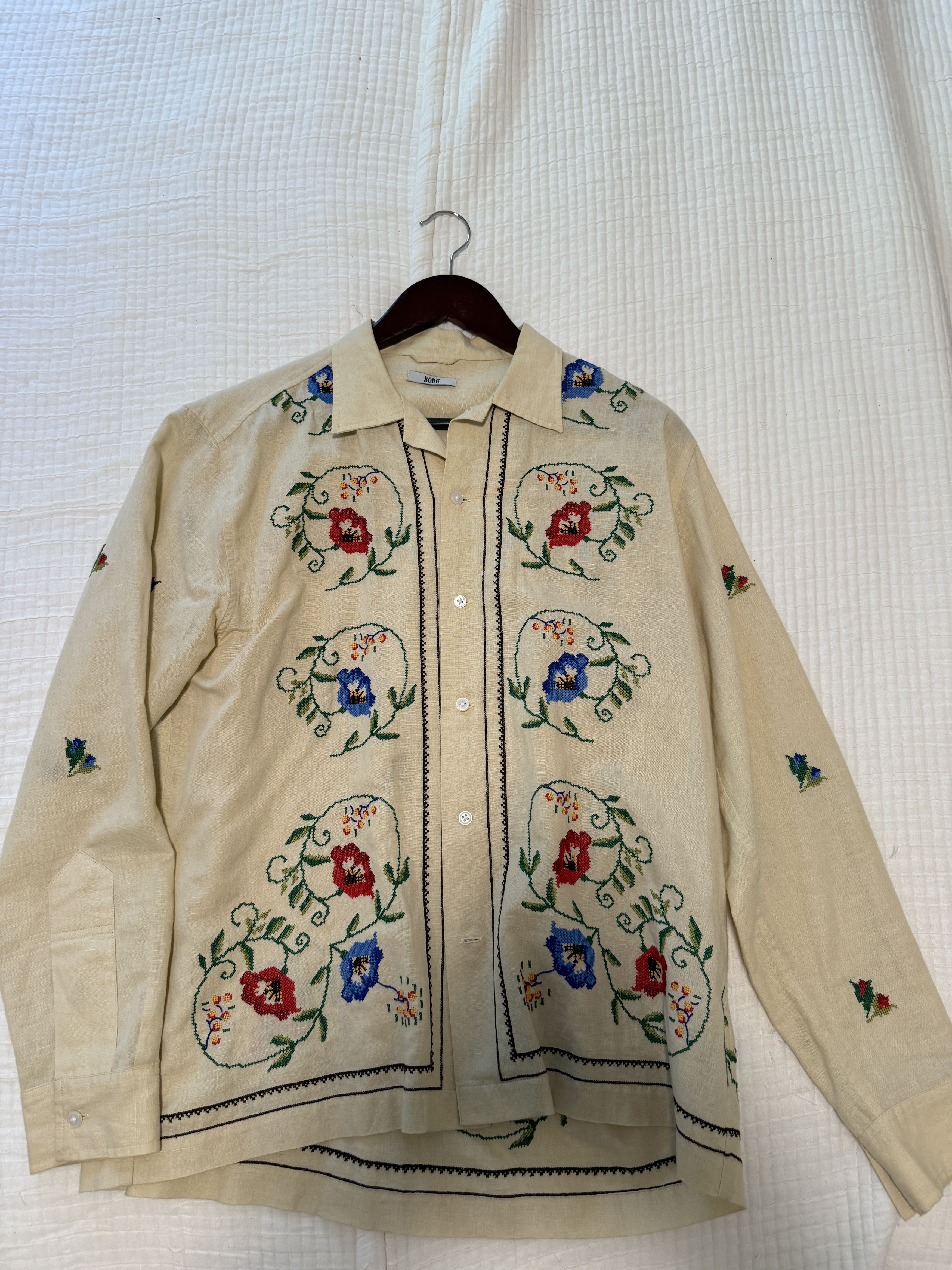 Bode Extremely rare BODE Morning Glory LS Shirt Size M/L Size US M / EU 48-50 / 2 - 7 Thumbnail