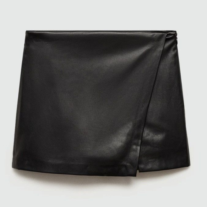 Mango Mango faux leather wrap skirt Size 27" / US 4 / IT 40 - 1 Thumbnail
