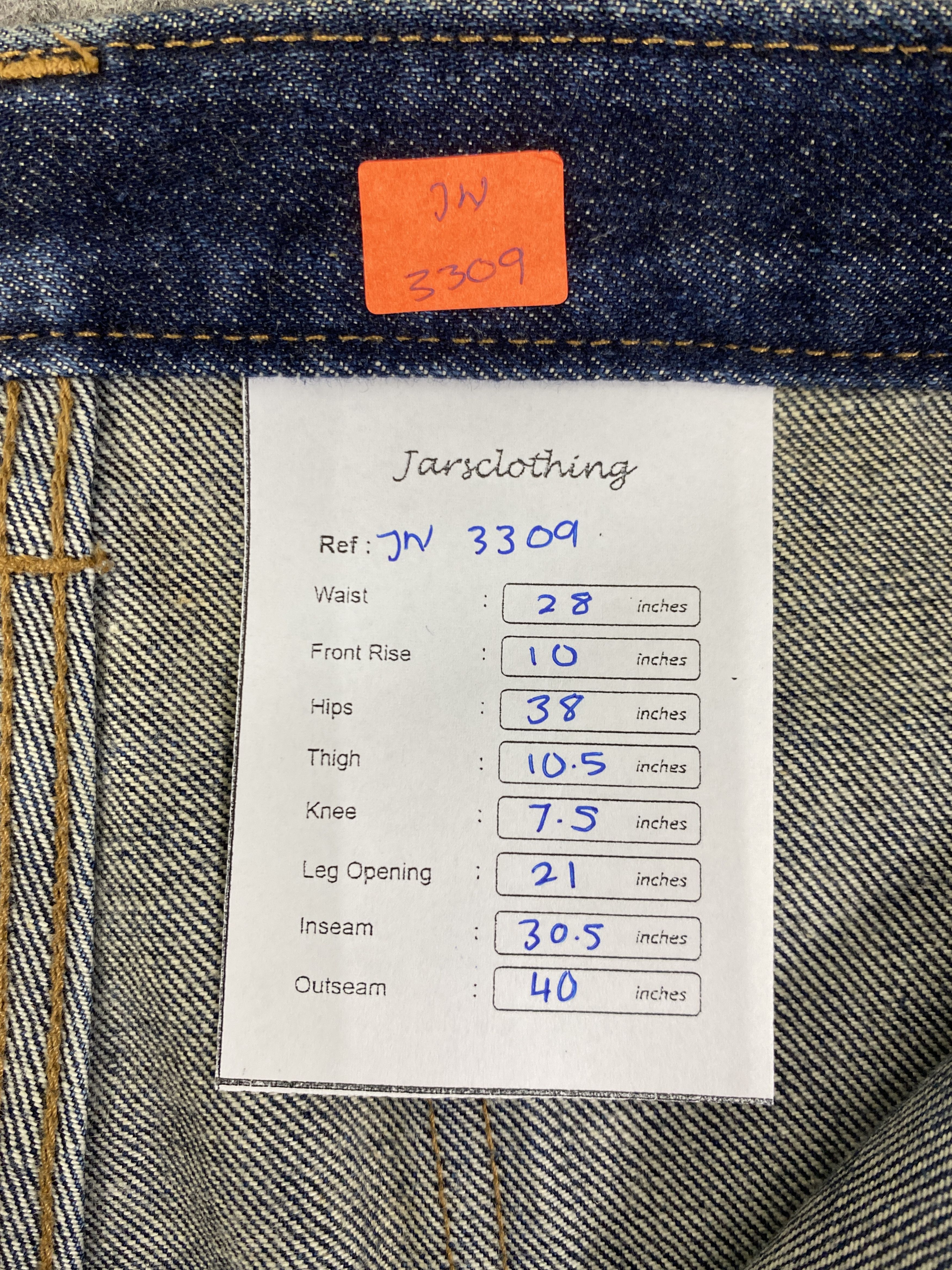 If Six Was Nine Blue Vintage Blue Way Flare Jeans 28x30.5 Denim - JN3309 Size US 28 / EU 44 - 8 Thumbnail