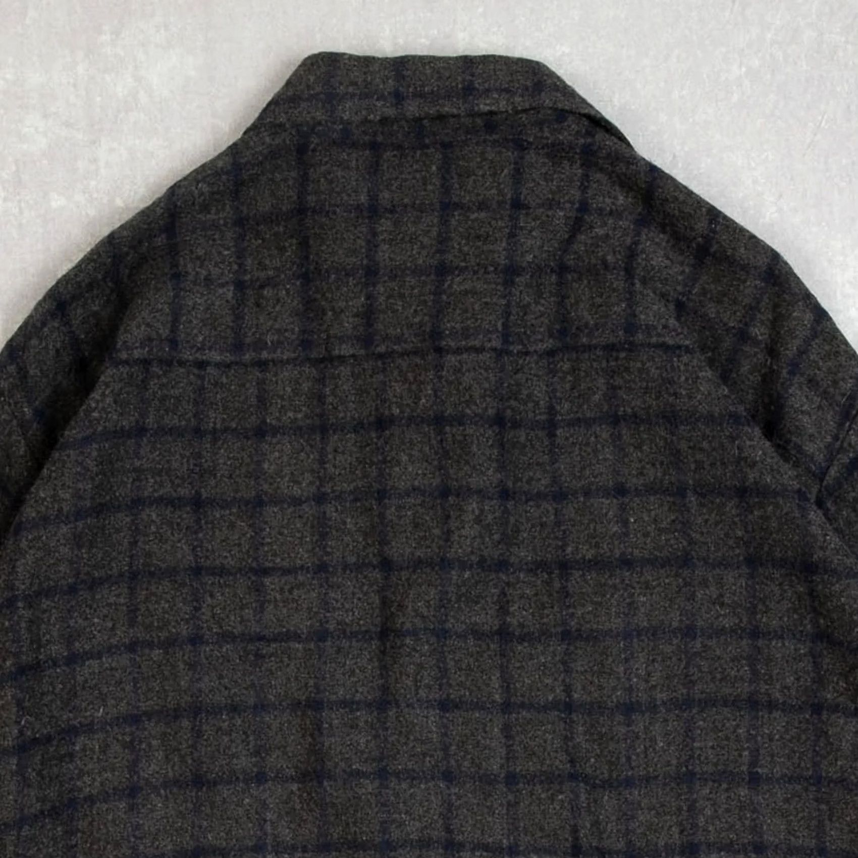 Vintage VINTAGE Checked Shirt Large Men's Grey Plaid Wool Style Size US L / EU 52-54 / 3 - 4 Thumbnail